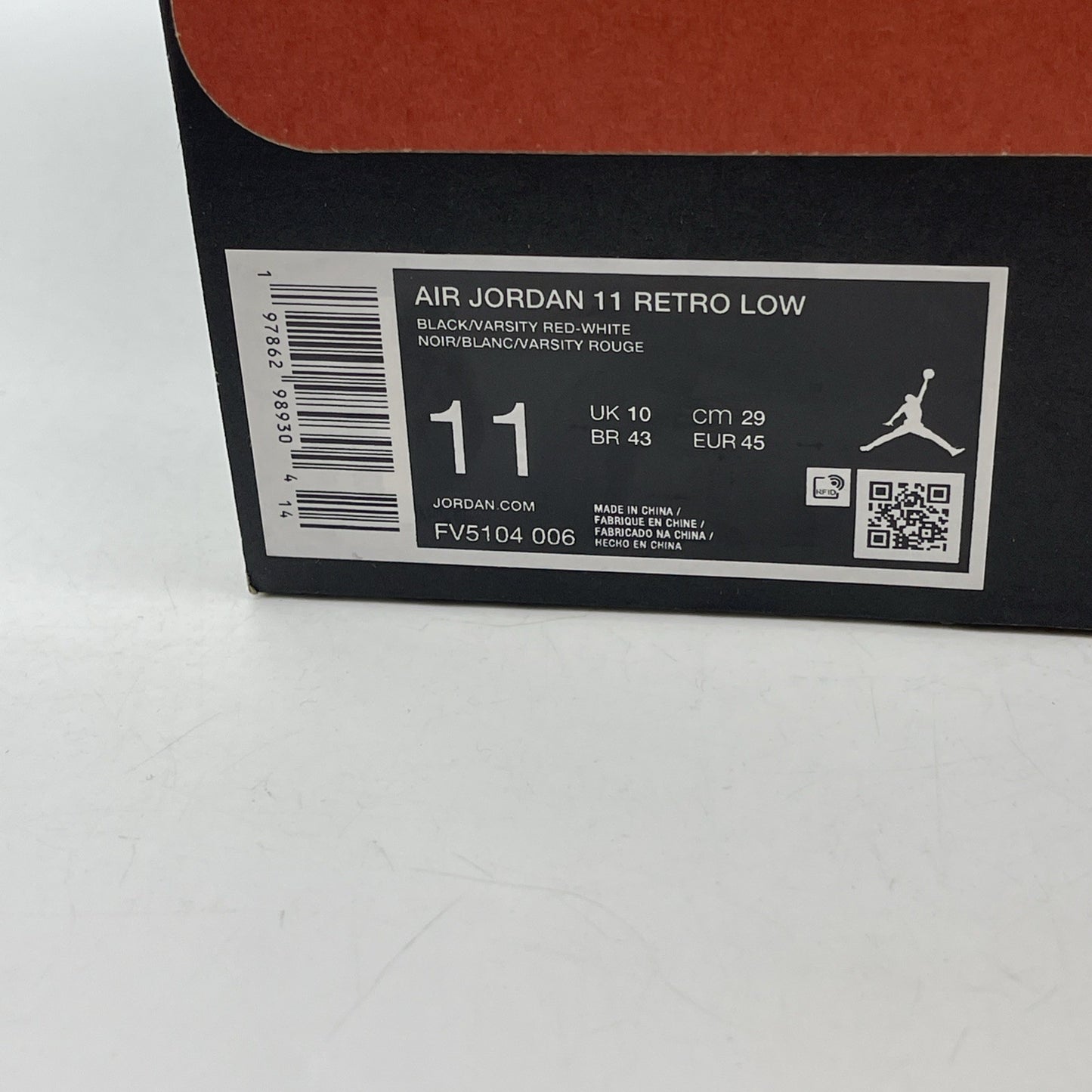 Size 11 - Air Jordan 11 Retro 2025 Low Bred Black Leather (FV5104-006)