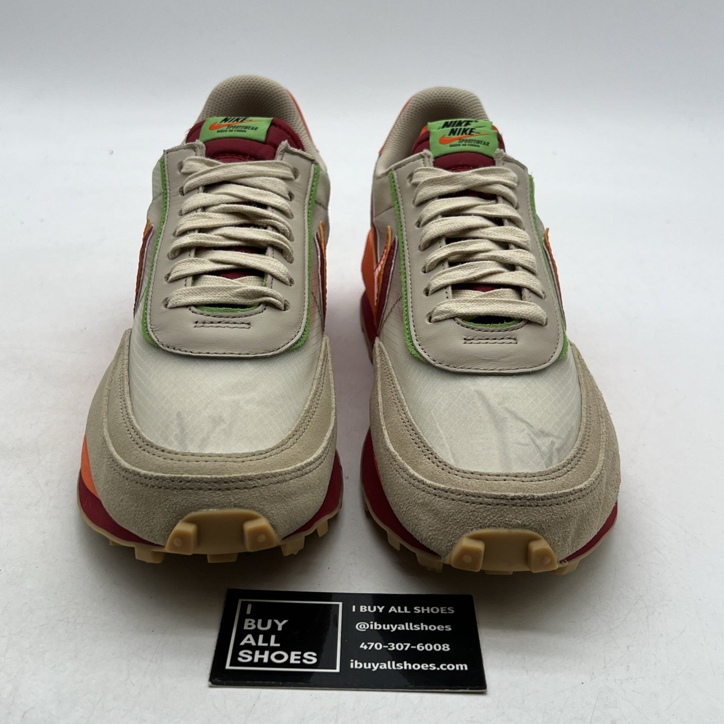 Size 11.5 - Nike sacai x Clot x LDWaffle Net Orange Blaze (DH1347-100)