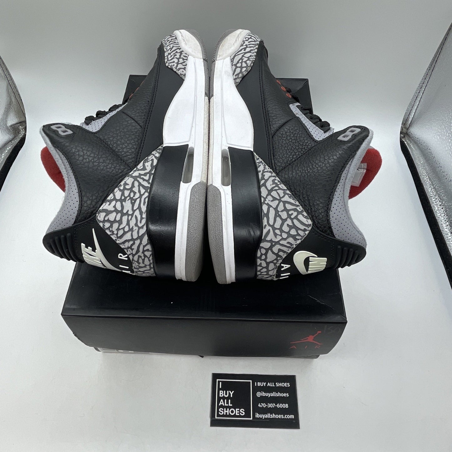 Size 8 - Air Jordan 3 Retro OG Mid Black Cement (854262-001)