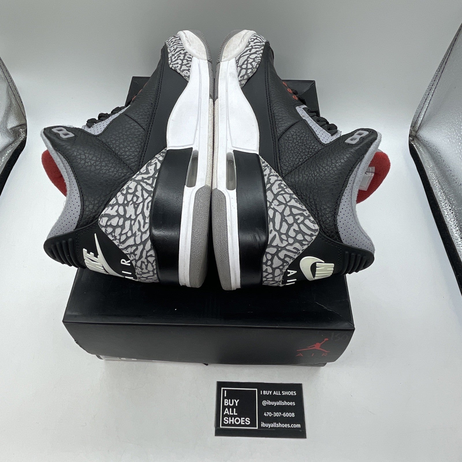Size 8 - Air Jordan 3 Retro OG Mid Black Cement (854262-001)