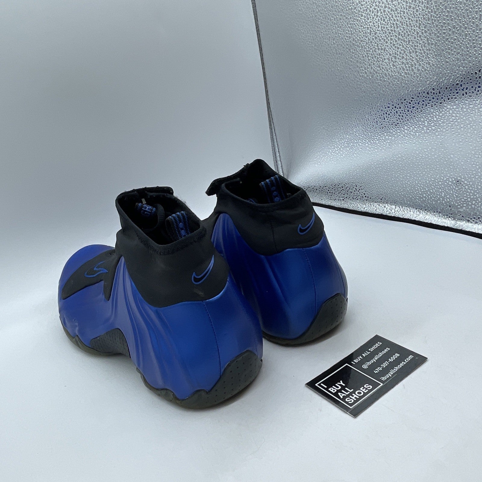 Size 11.5 - Nike Air Flightposite One Dark Neon Royal Black (AO9378-500)