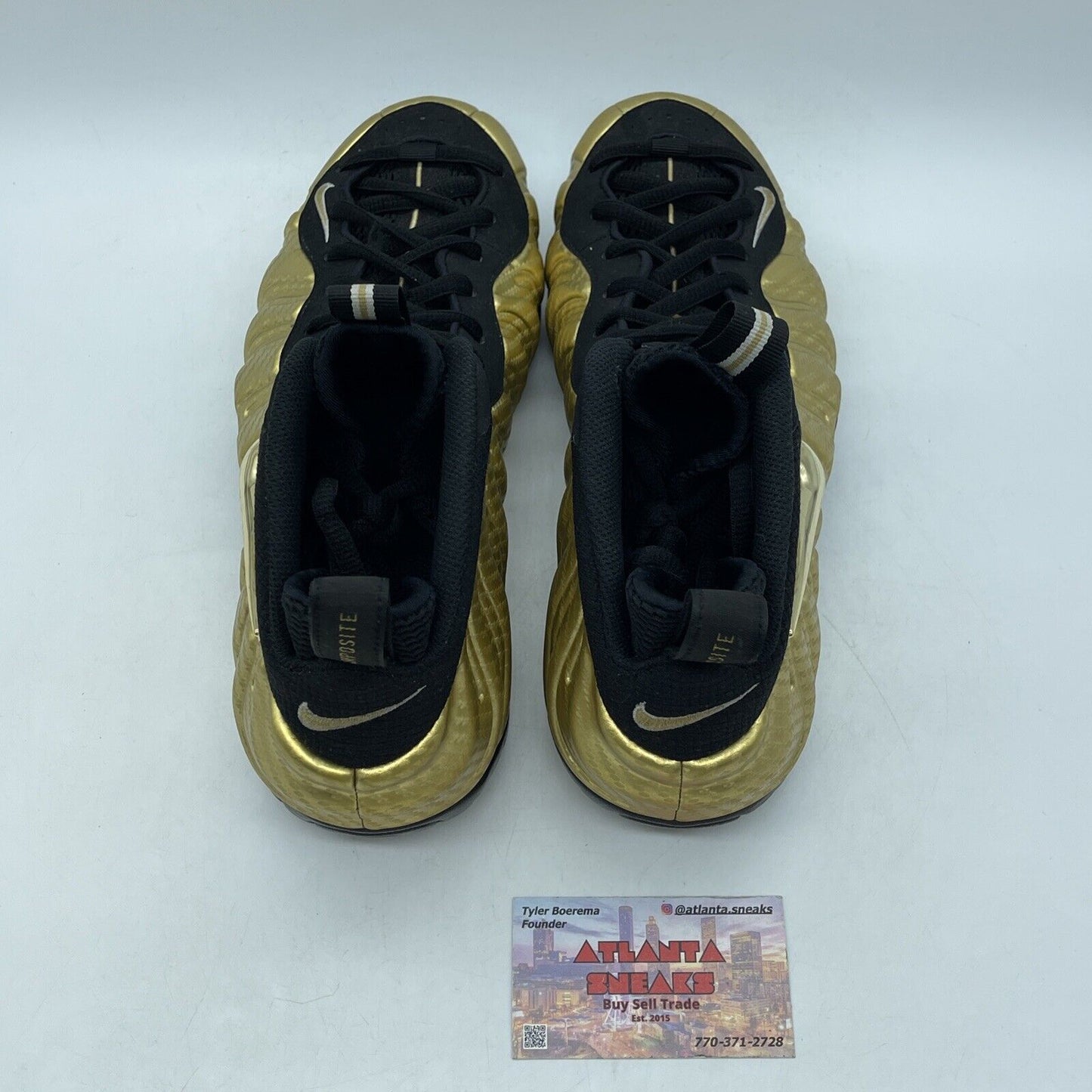 Size 8.5 - Nike Air Foamposite Pro Metallic Gold Black (624041-701)