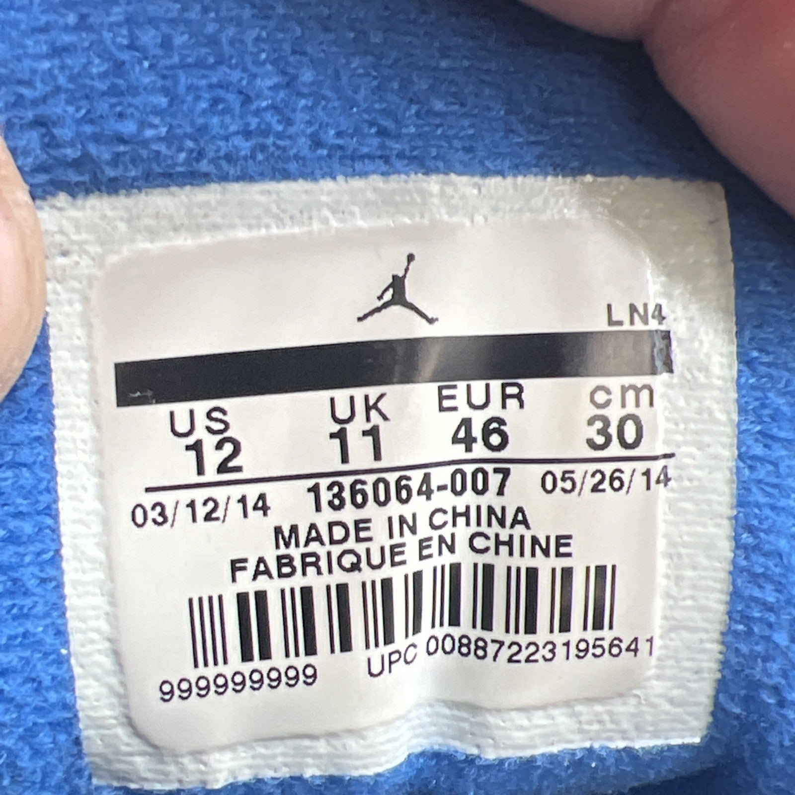 Size 12 - Air Jordan 3 Retro Sport Blue (136064-007)