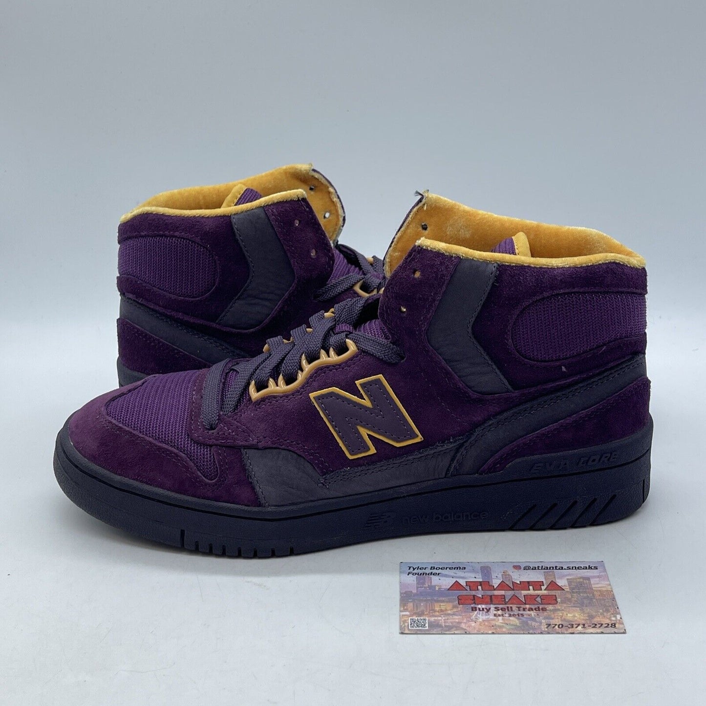 Size 8 - New Balance Packer x P740 Purple Reign Yellow Suede (P740PPR)