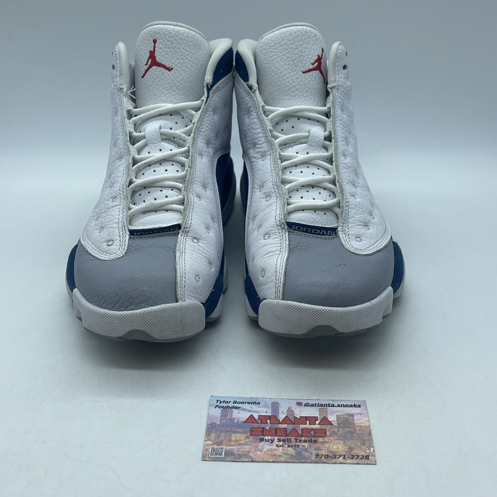 Size 9 - Jordan 13 Retro Mid French Blue Suede White Grey Leather (414571-164)