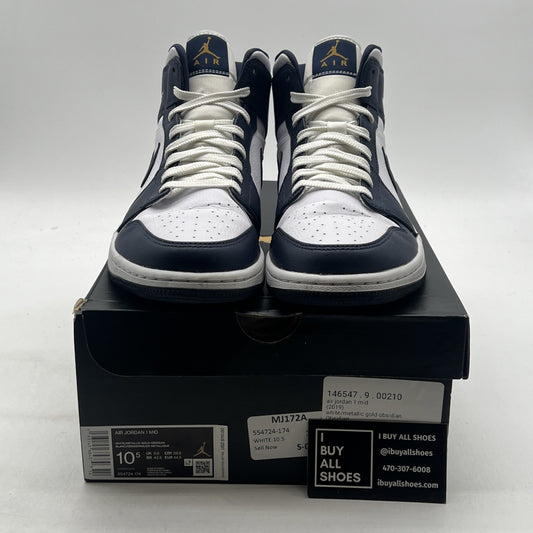 Size 10.5 - Air Jordan 1 Mid Obsidian (554724-174)