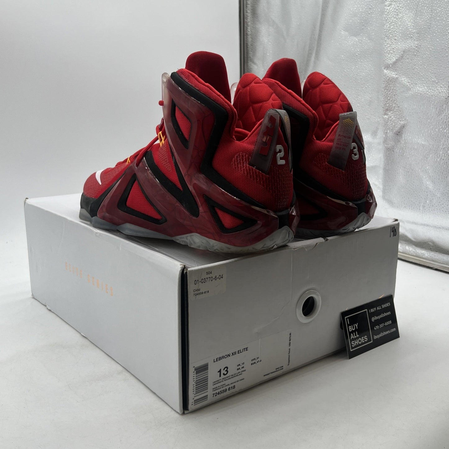 Size 13 - Nike LeBron 12 Elite Team (724559-618)
