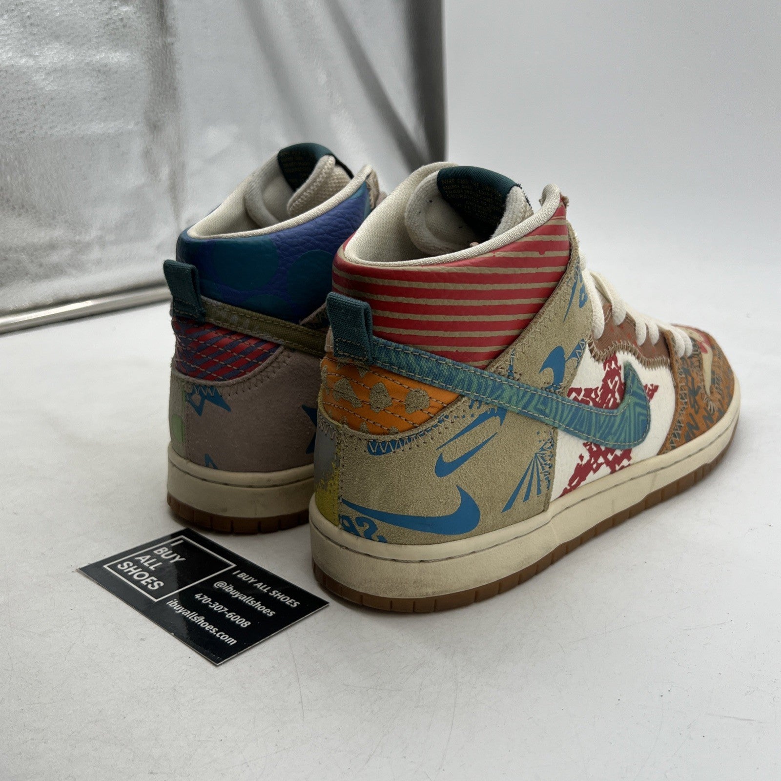 Size 9 - Nike Thomas Campbell x SB Dunk High What The (918321-381)