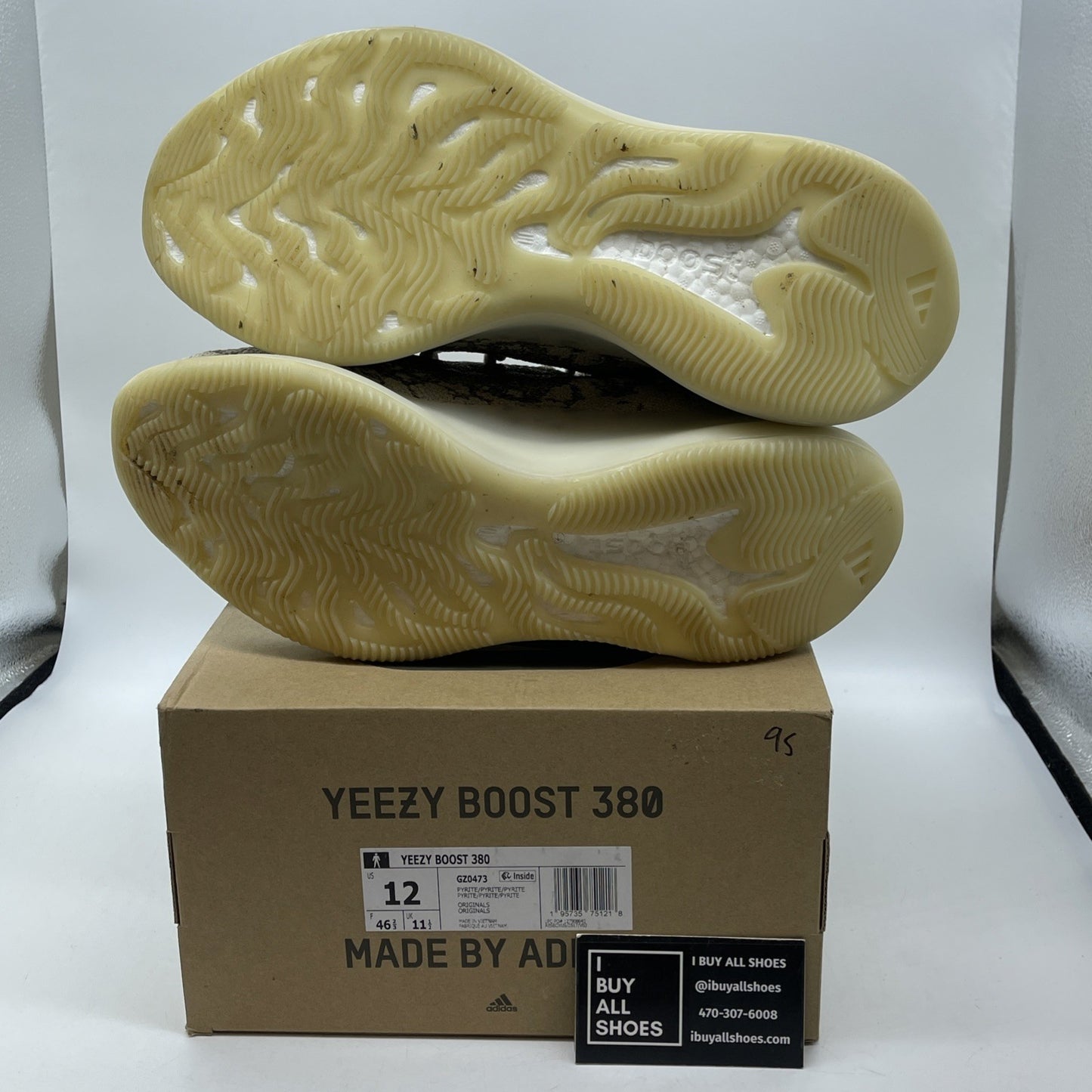 Size 12 - adidas Yeezy Boost 380 Pyrite Brown Suede (GZ0473)