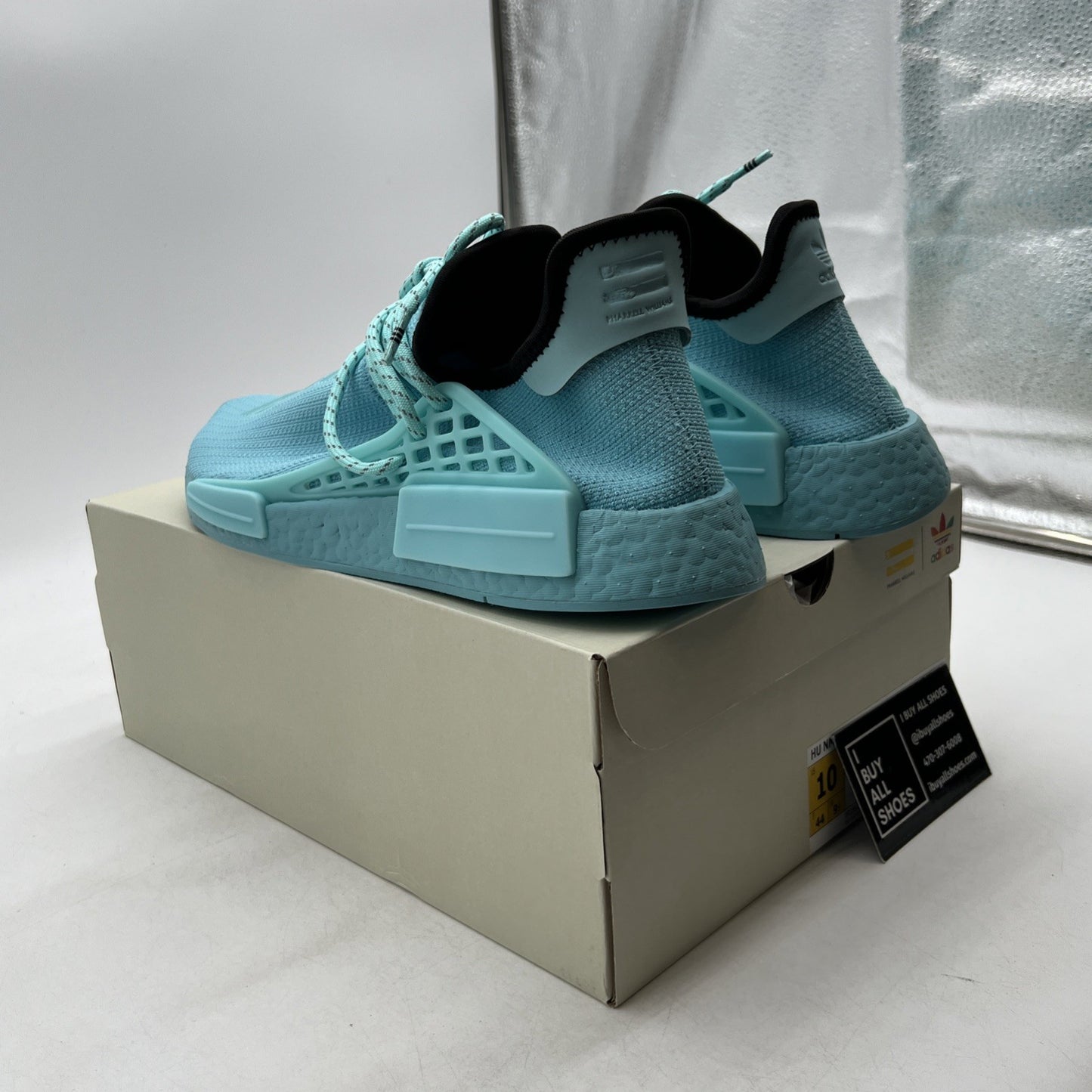 Size 10 - adidas Pharrell x NMD Human Race Aqua (GY0094)