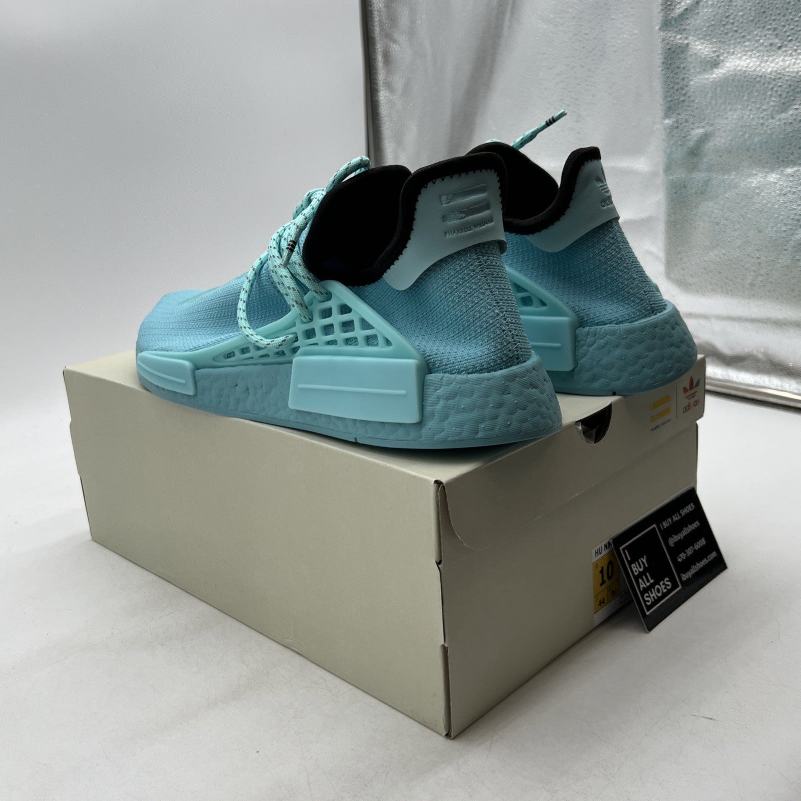 Size 10 - adidas Pharrell x NMD Human Race Aqua (GY0094)