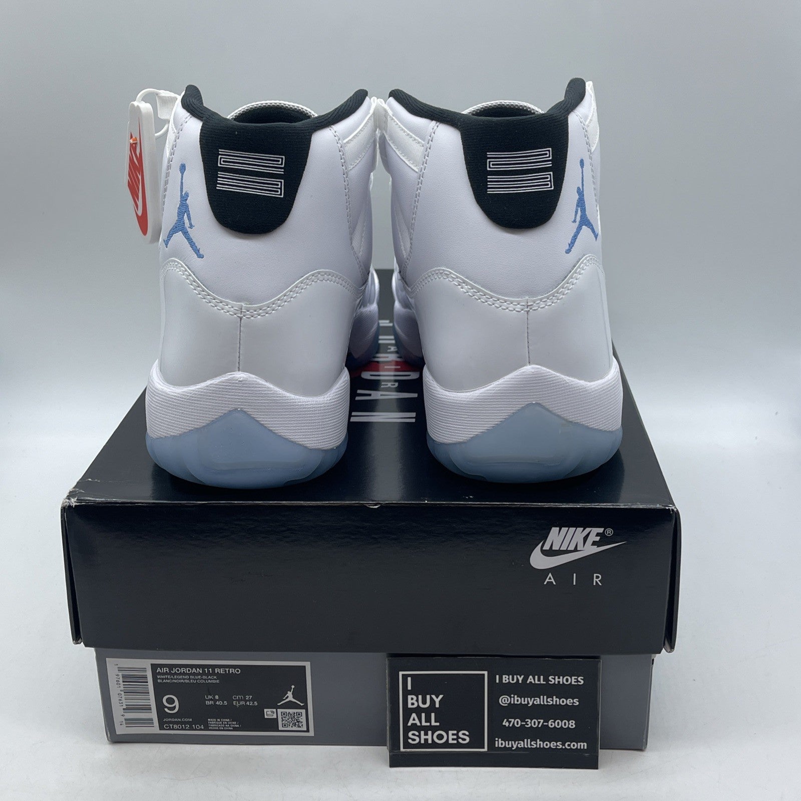 Size 9 - Air Jordan 11 Retro 2024 Legend Blue / Columbia (CT8012-104)
