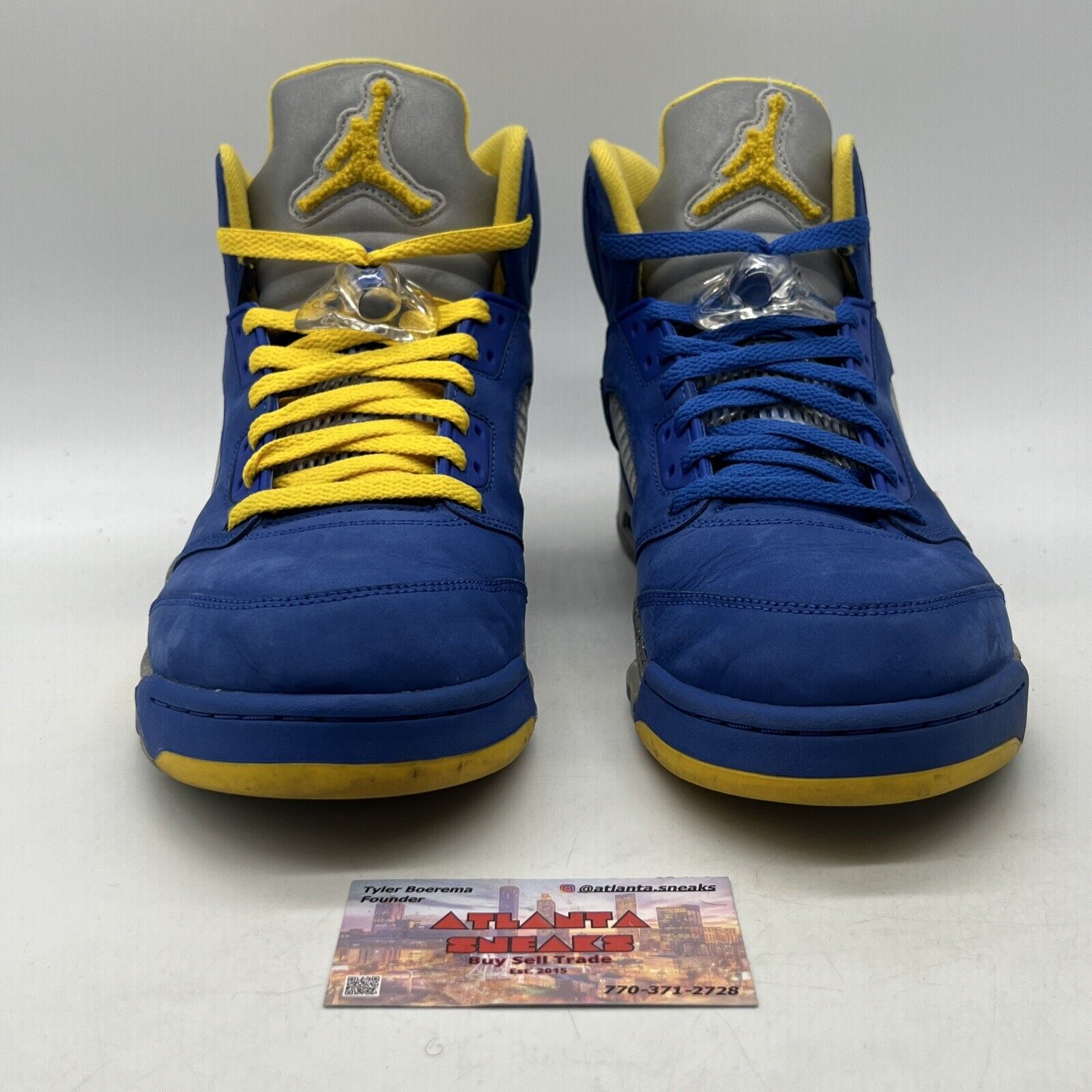 Size 11.5 - Air Jordan 5 Retro Laney Blue Yellow Icey Suede  (CD2720-400)