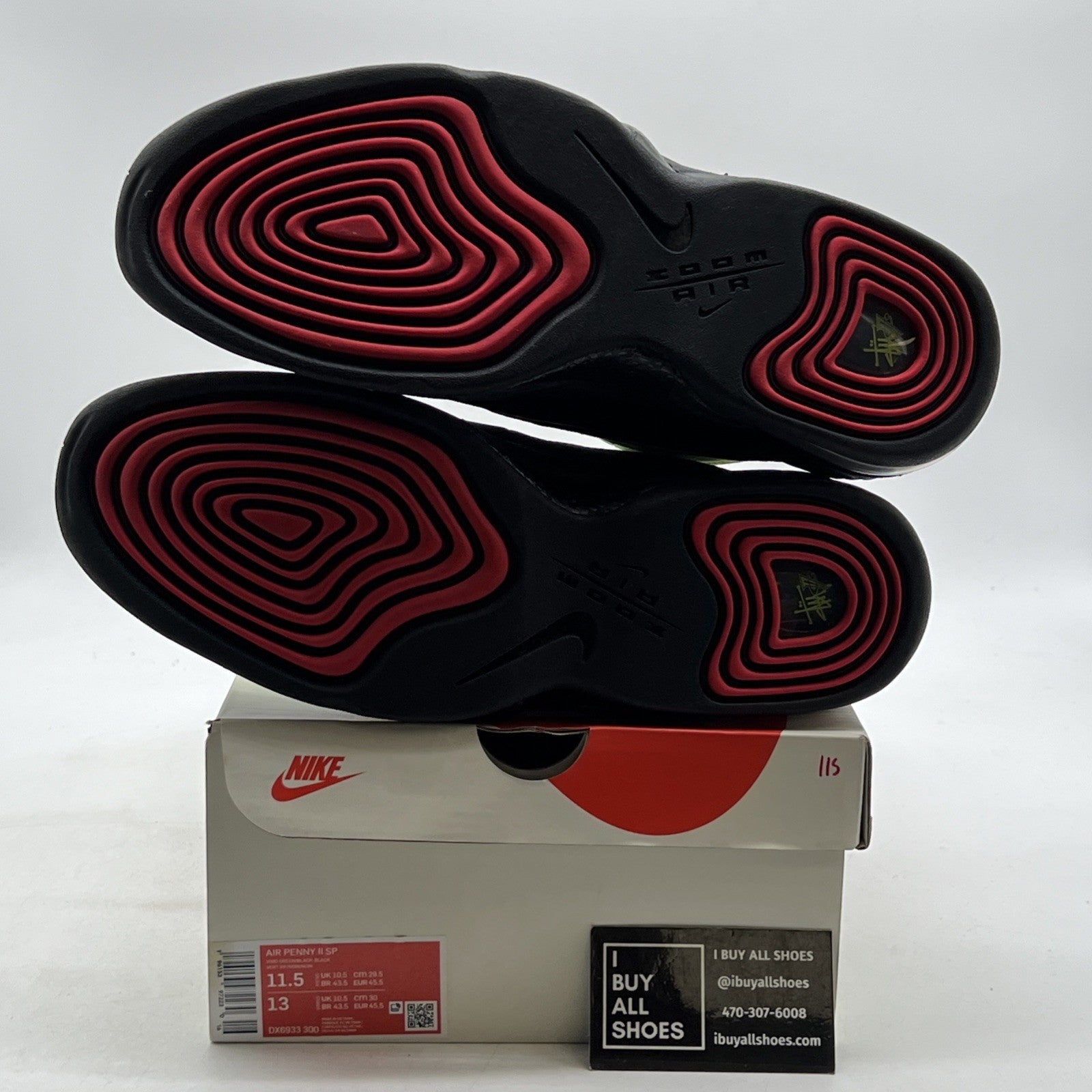 Size 11.5 - Nike Stussy x Air Penny 2 Vivid Green (DX6933-300)