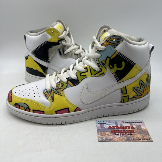 Size 11 - Nike Dunk PRM DLS SB QS High De La Soul Yellow Leather (748751-177)