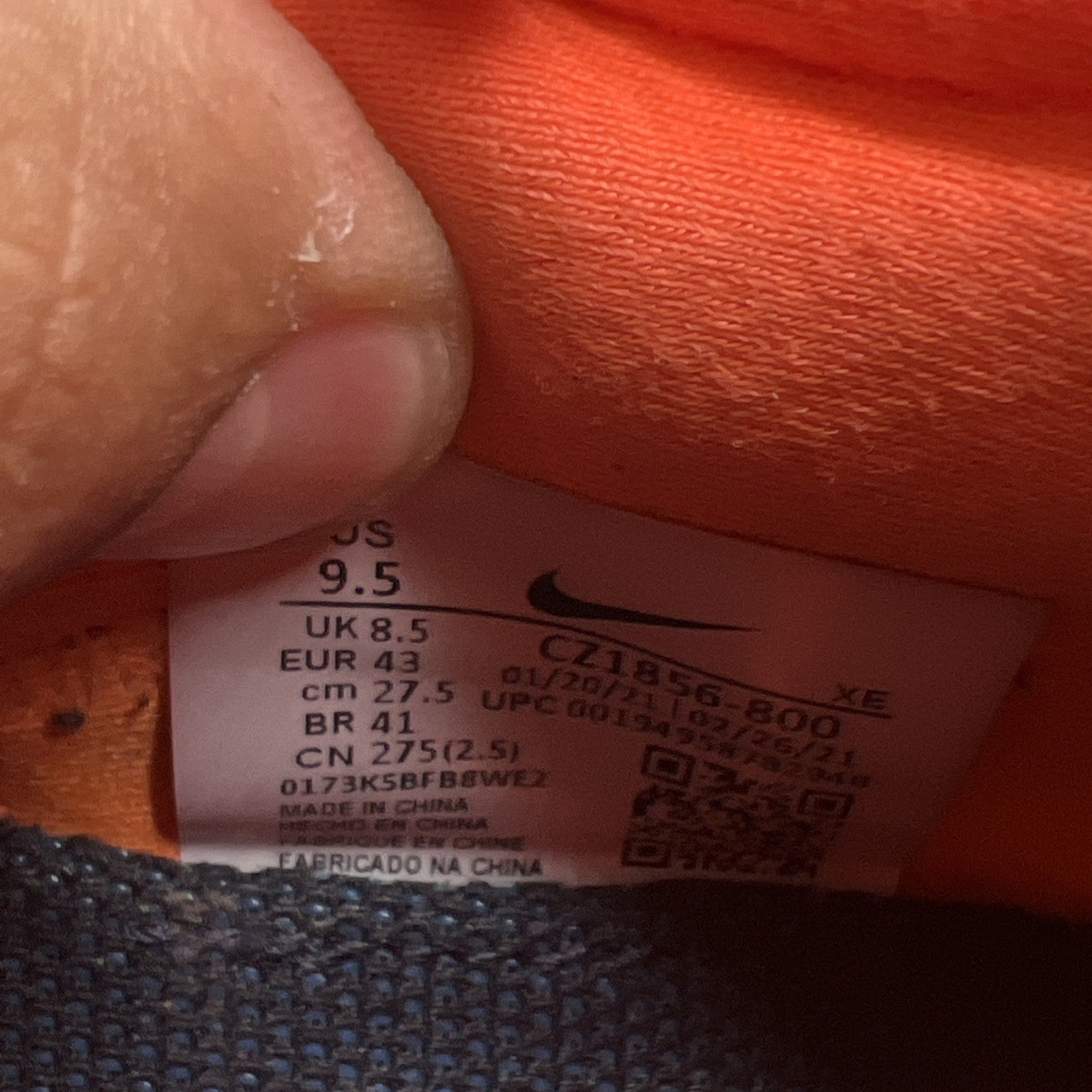 Size 9.5 - Nike Wildhorse 7 Total Orange (CZ1856-800)