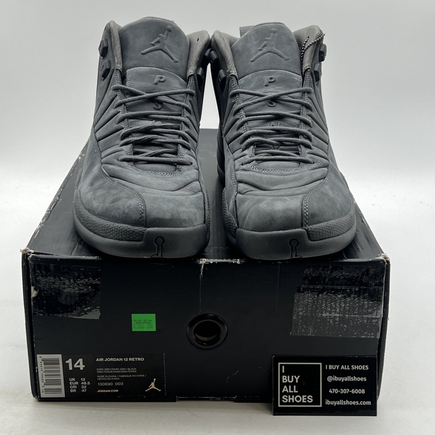 Size 14 - PSNY x Air Jordan 12 Retro Dark Grey (130690-003)