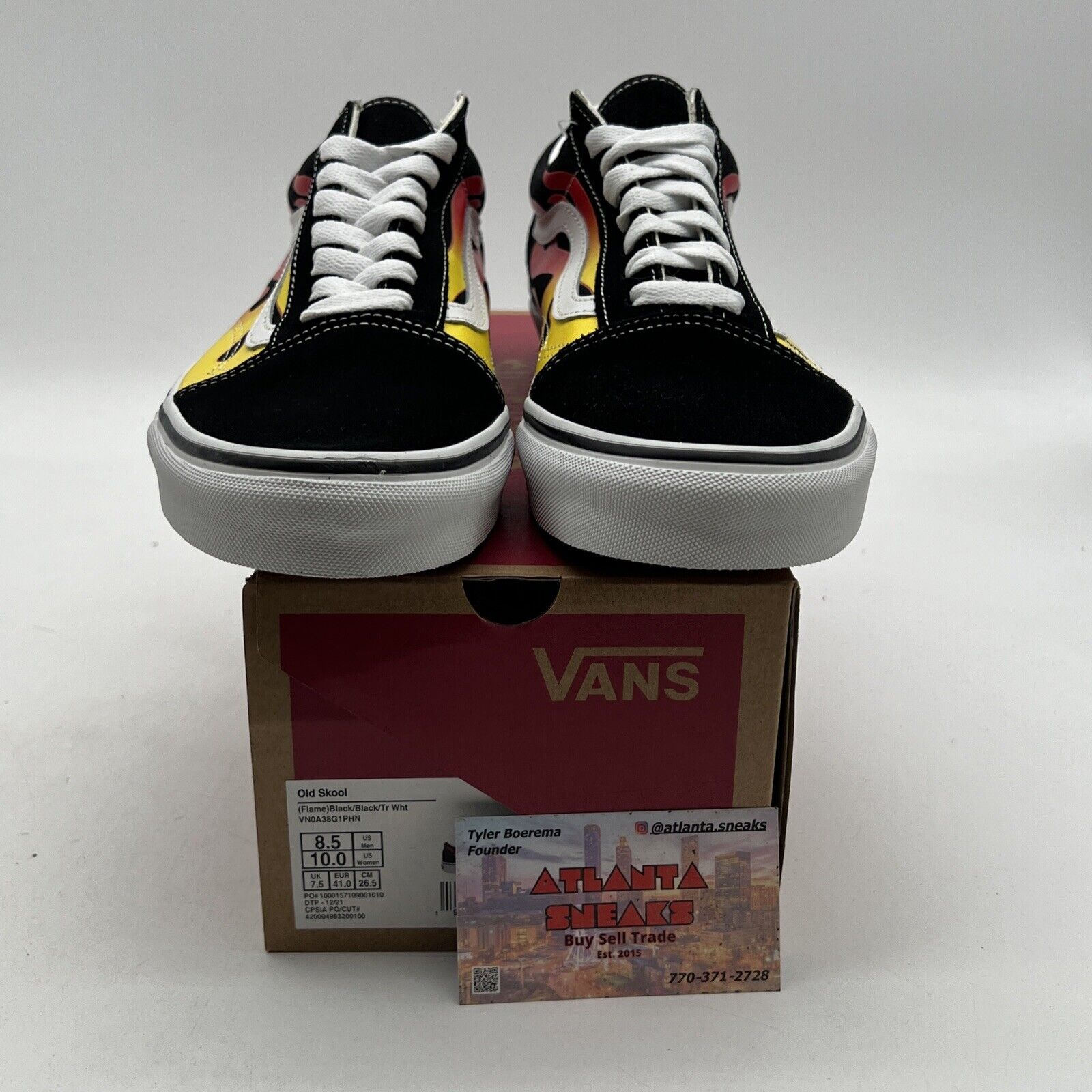 Size 8.5 - VANS Old Skool Flame Sneakers Low Top Suede Canvas (VN0A38G1PHN)