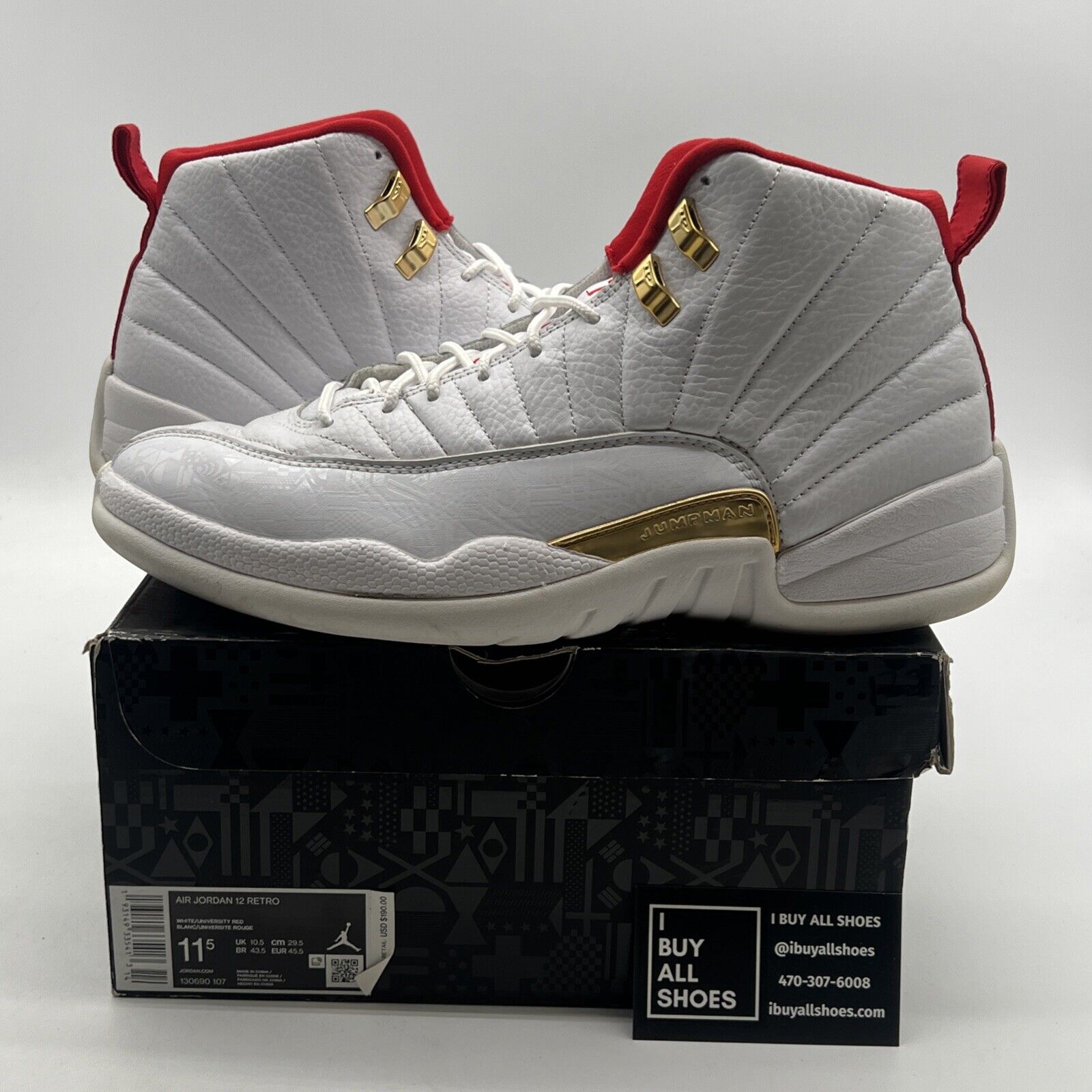 Size 11.5 - Air Jordan 12 Retro FIBA (130690-107)