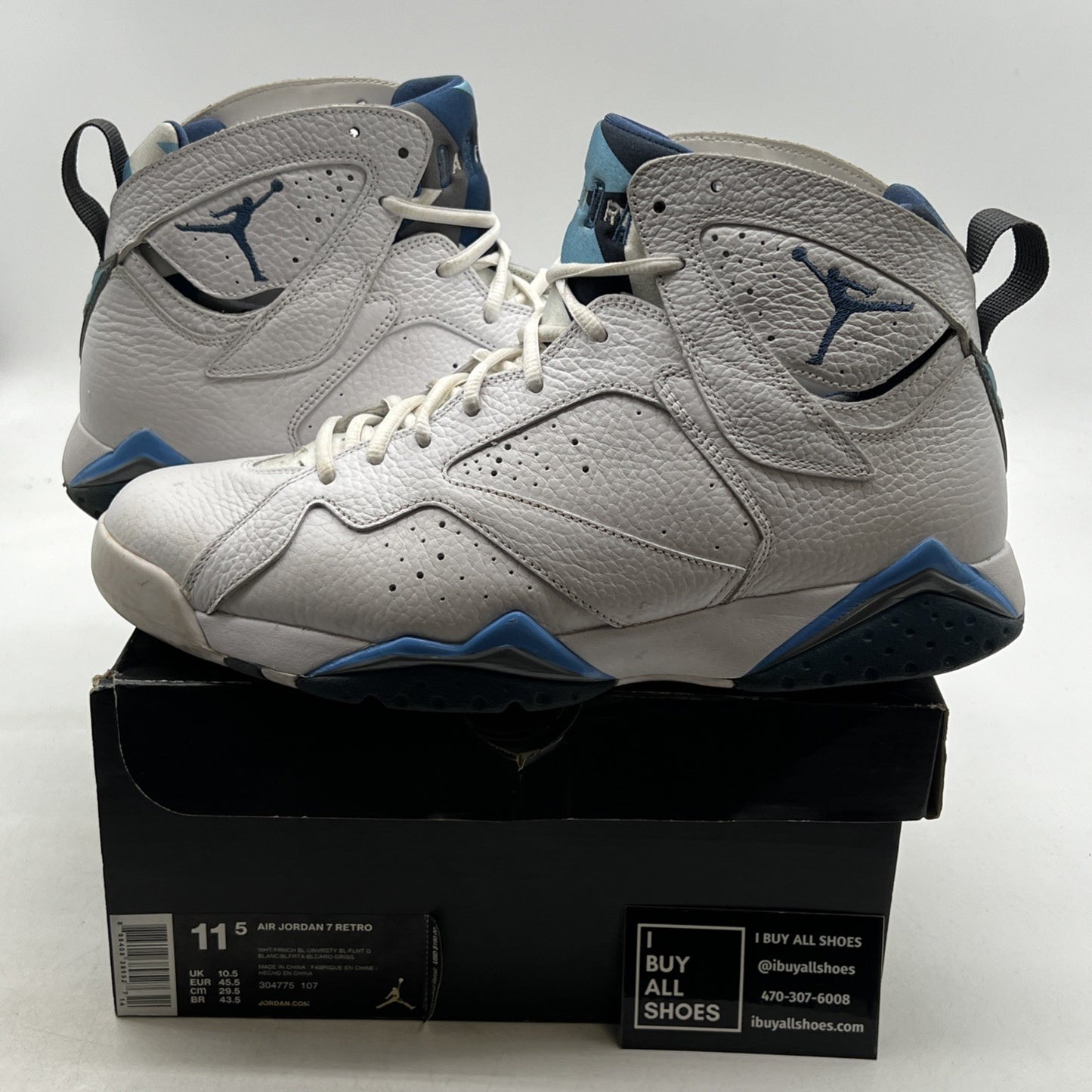 Size 11.5 - Air Jordan 7 Retro 2015 French Blue (304775-107)