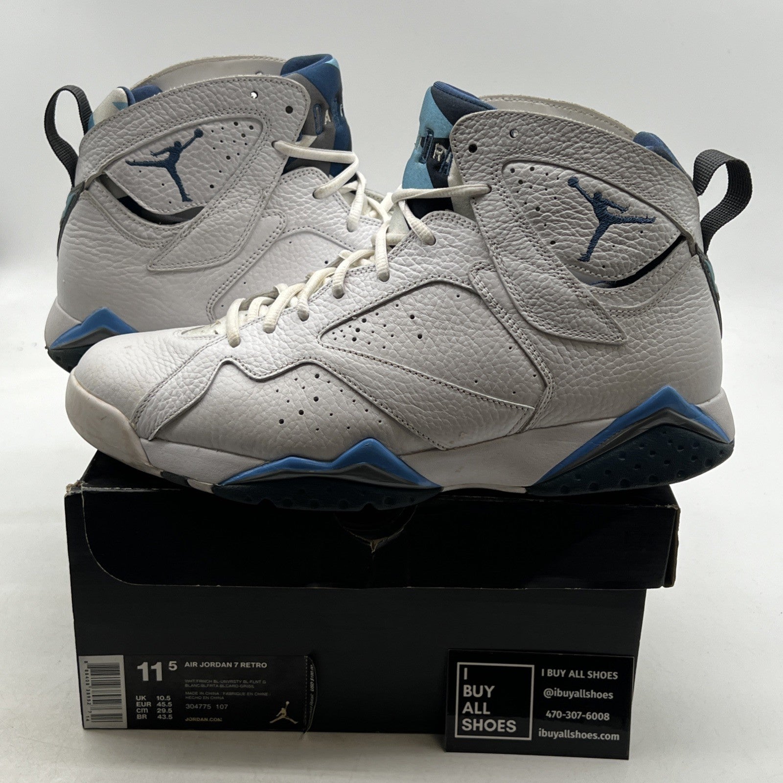 Size 11.5 - Air Jordan 7 Retro 2015 French Blue (304775-107)