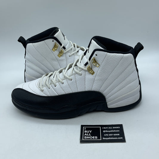 Size 11.5 - Jordan 12 Retro taxi release Black White Leather (130690-125)