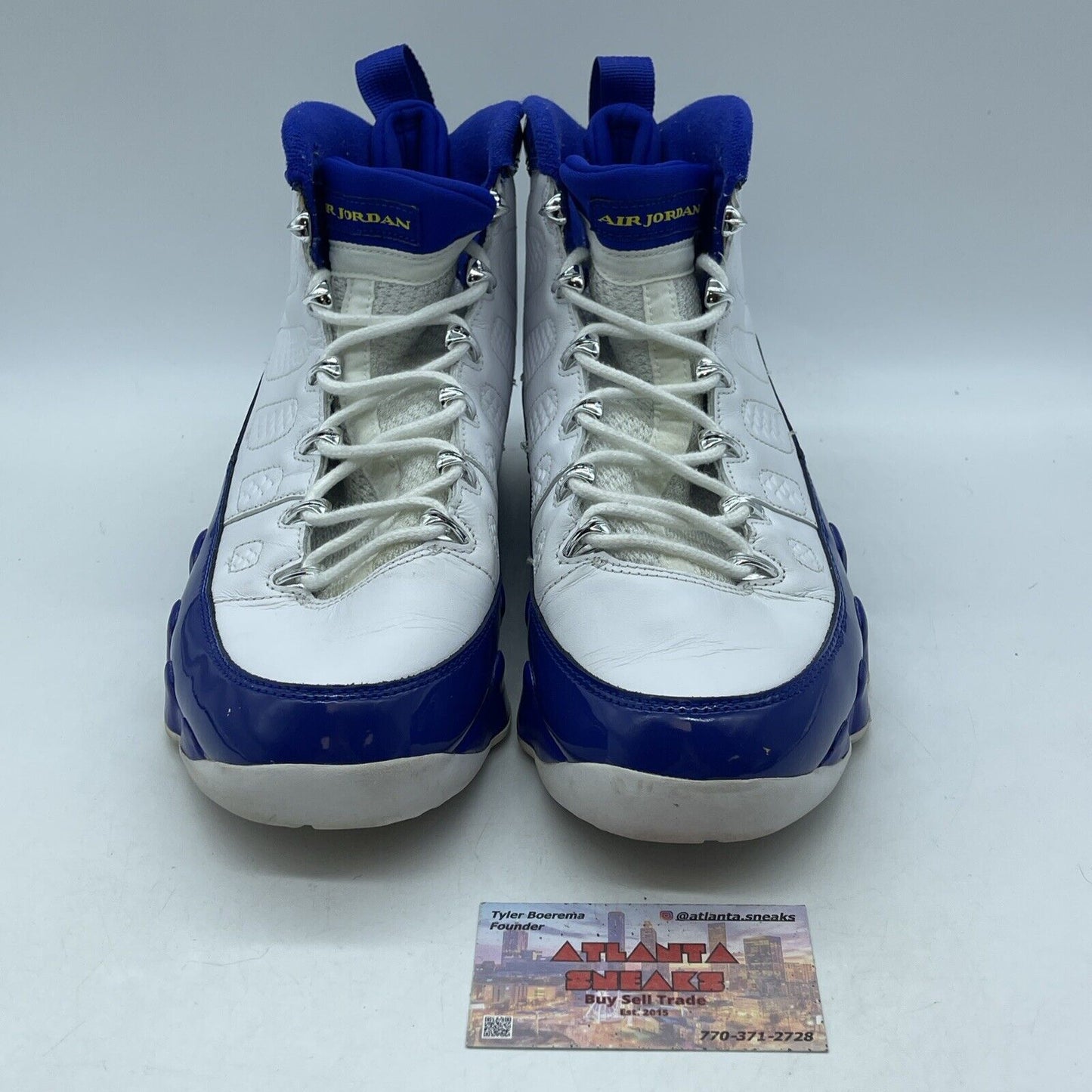Size 11 - Air Jordan 9 Retro Kobe Silver Yellow Blue White Leather  (302370-121)