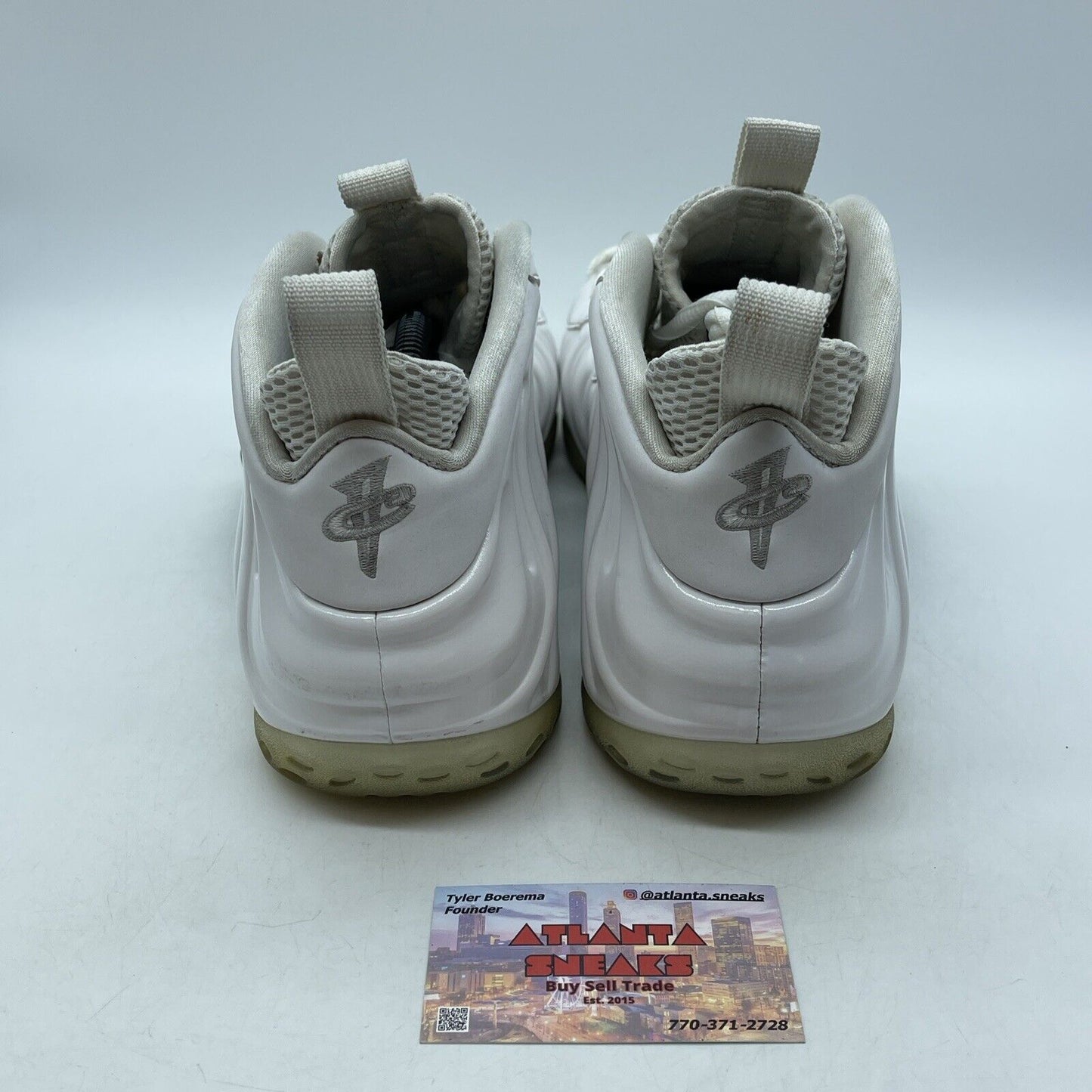 Size 10.5 - Nike Air Foamposite One White-Out Grey Black Leather (314996-100)