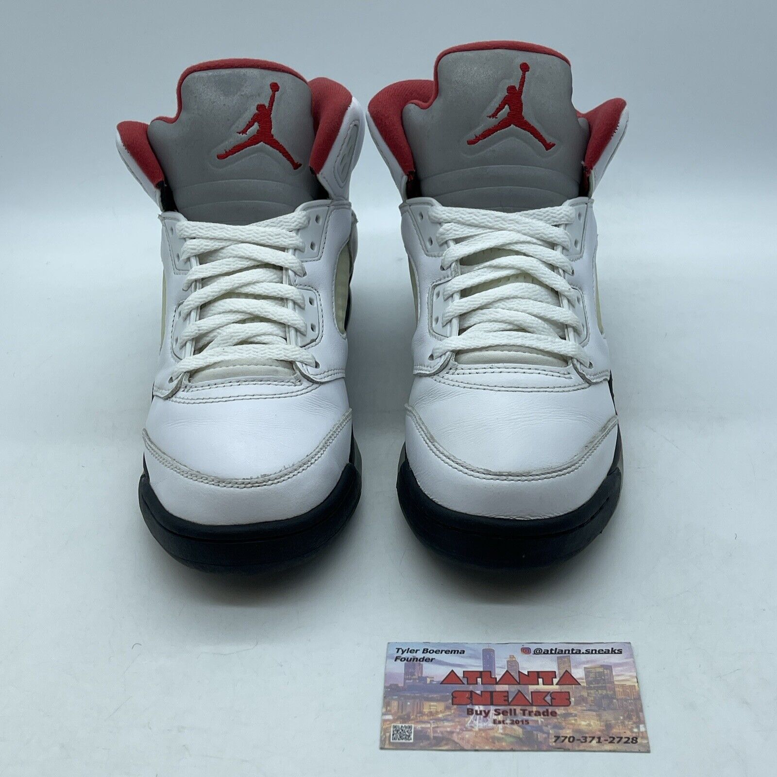 Size 6Y - Jordan 5 Retro Mid Fire Red White Black Leather (440888-102)