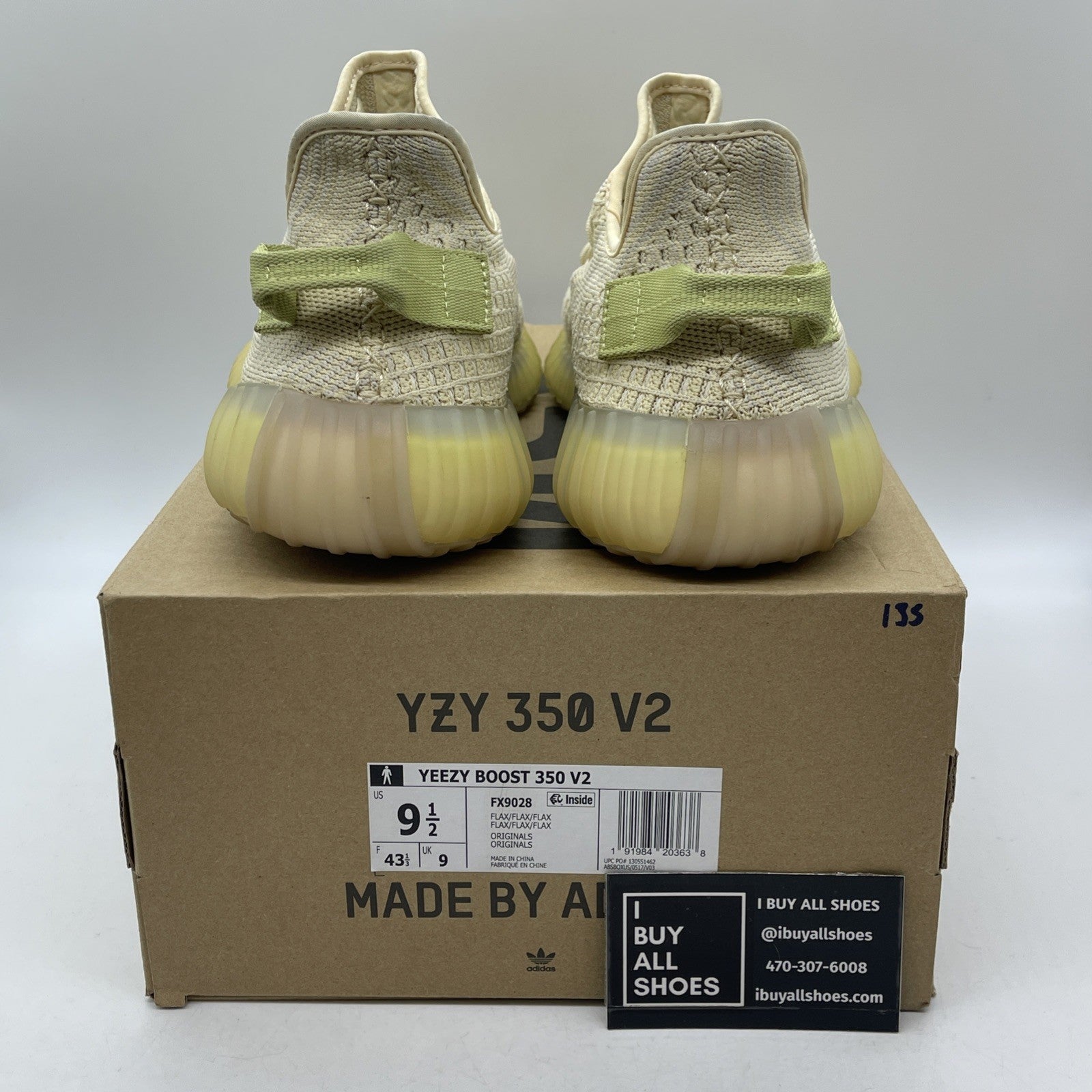 Size 9.5 - adidas Yeezy Boost 350 V2 Flax Yellow Suede (FX9028)