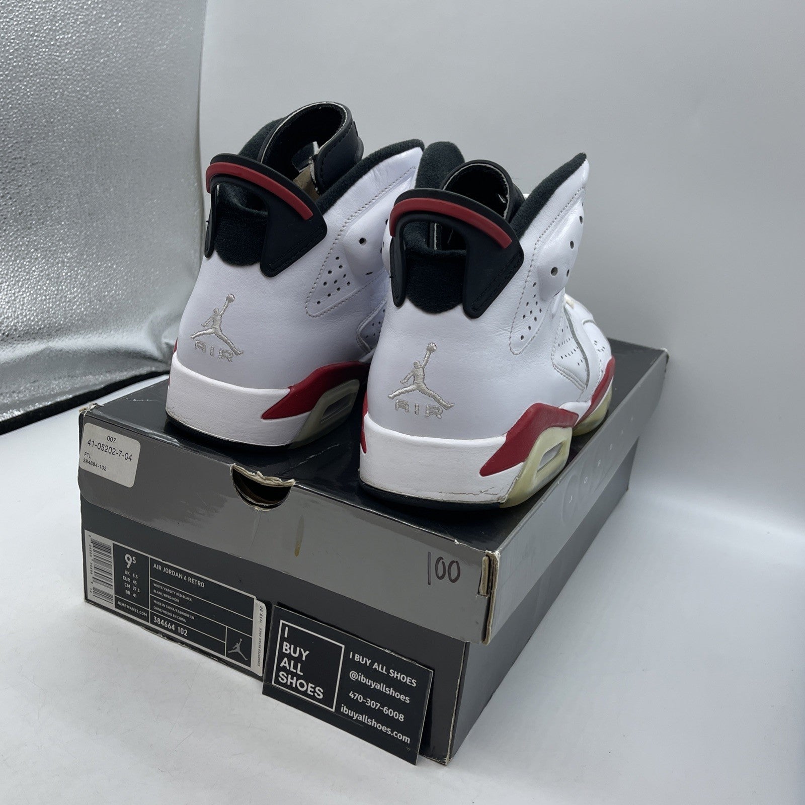 Size 9.5 - Air Jordan 6 Retro Bulls (384664-102)