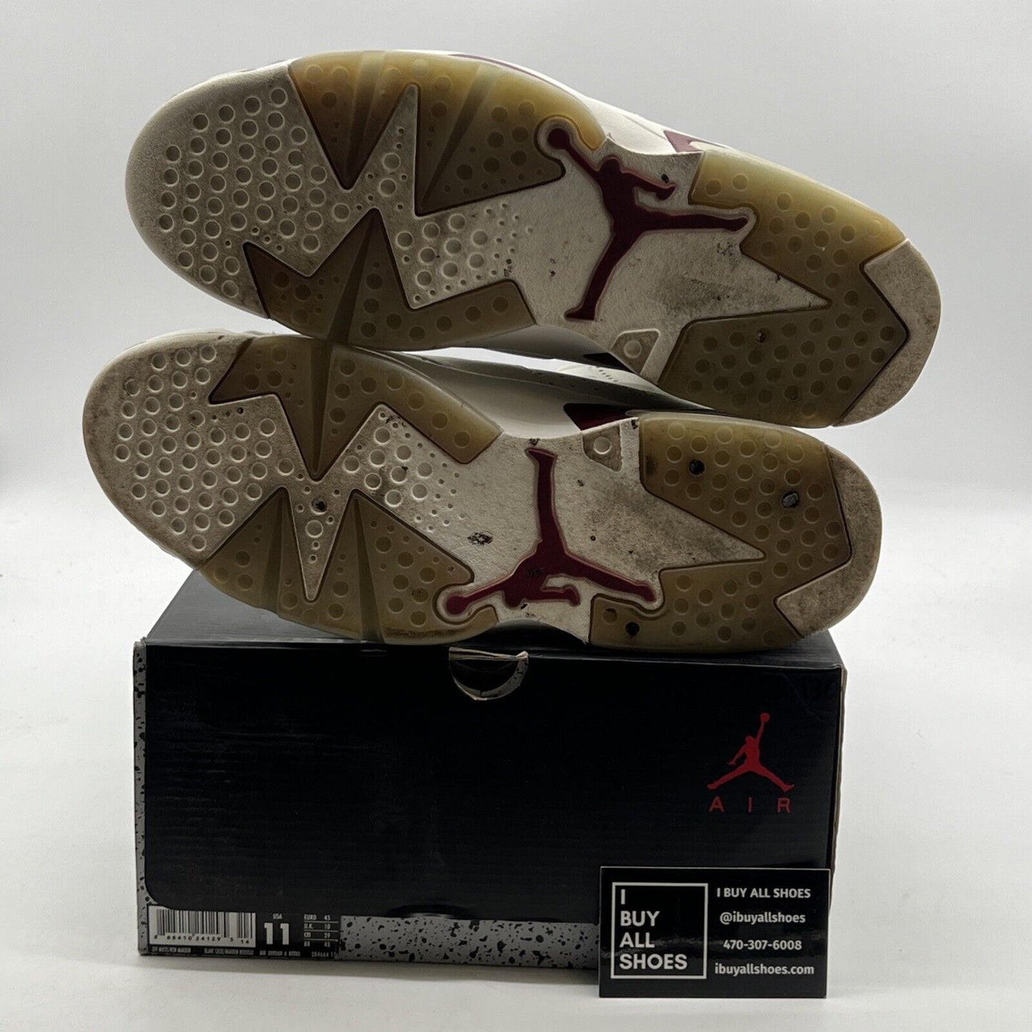 Size 11 - Air Jordan 6 Retro 2015 Maroon (384664-116)