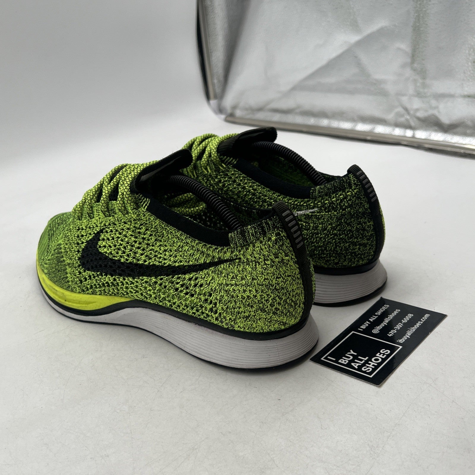 Size 12 - Nike Flyknit Racer Volt Sequoia (526628-731)