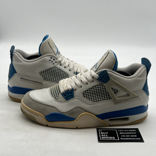 Size 9.5 - Air Jordan 4 Retro Military Blue 2012 (308497-105)