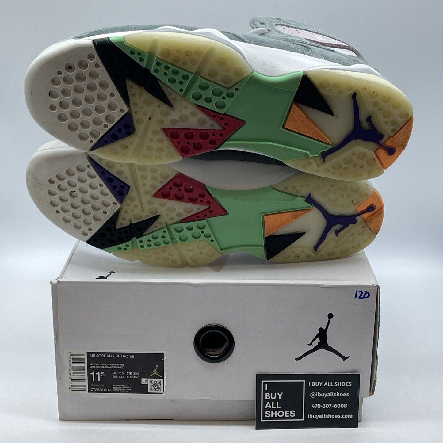 Size 11.5 - Air Jordan 7 Retro SE Hare 2.0 Grey Pink Suede Leather ( CT8528-002)