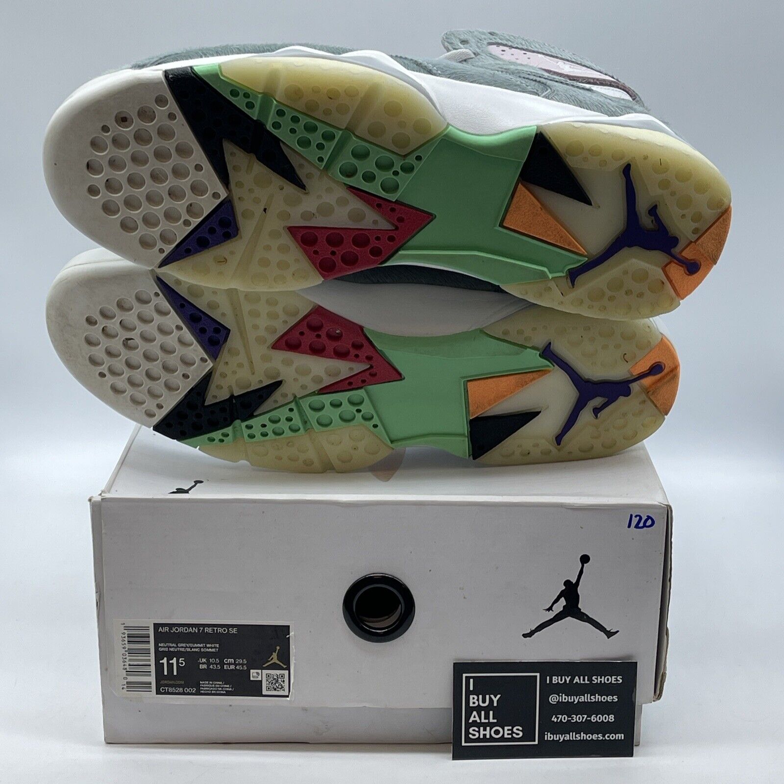 Size 11.5 - Air Jordan 7 Retro SE Hare 2.0 Grey Pink Suede Leather ( CT8528-002)