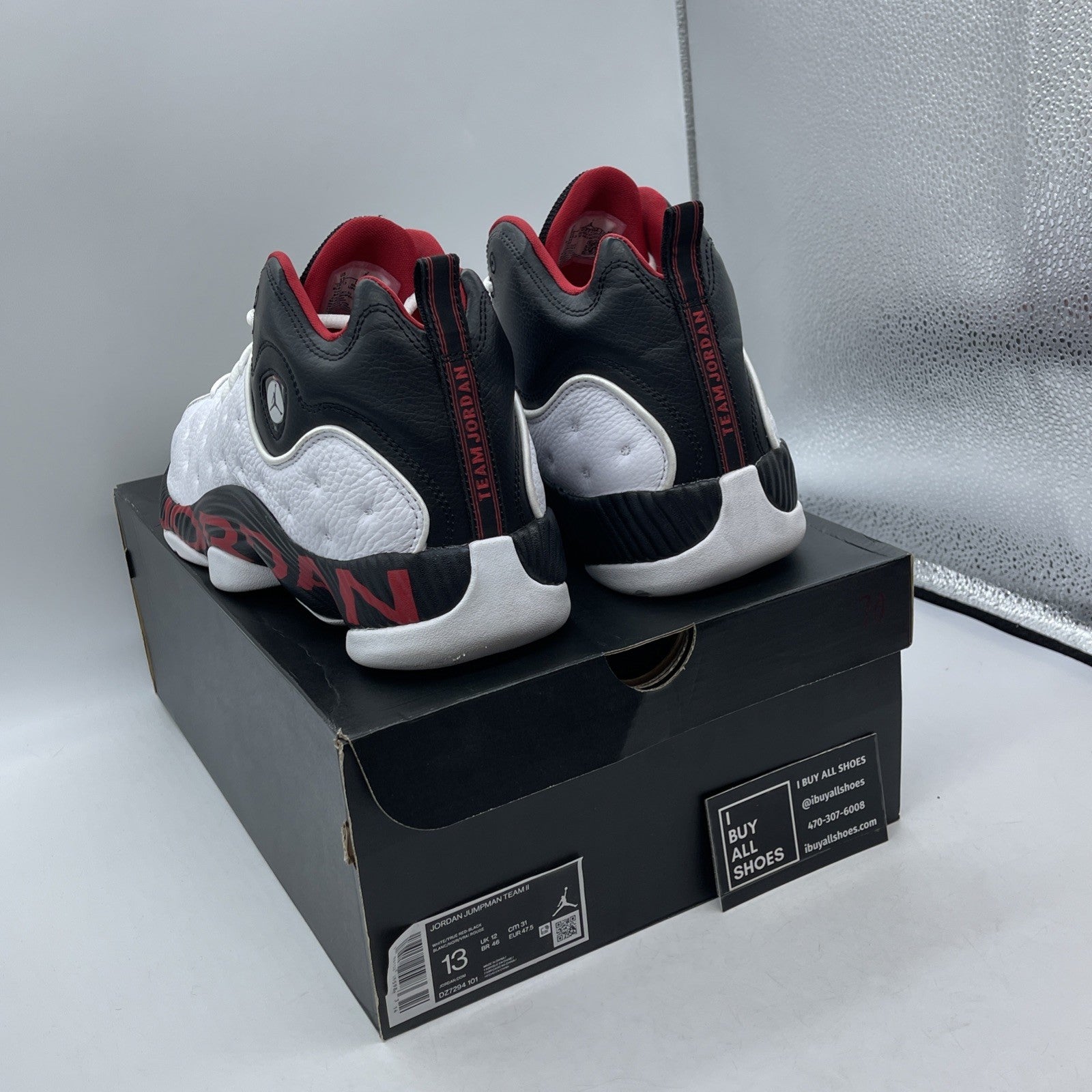 Size 13 - Jordan Jumpman Team 2 2022 Chicago White Black Leather (DZ7294-101)