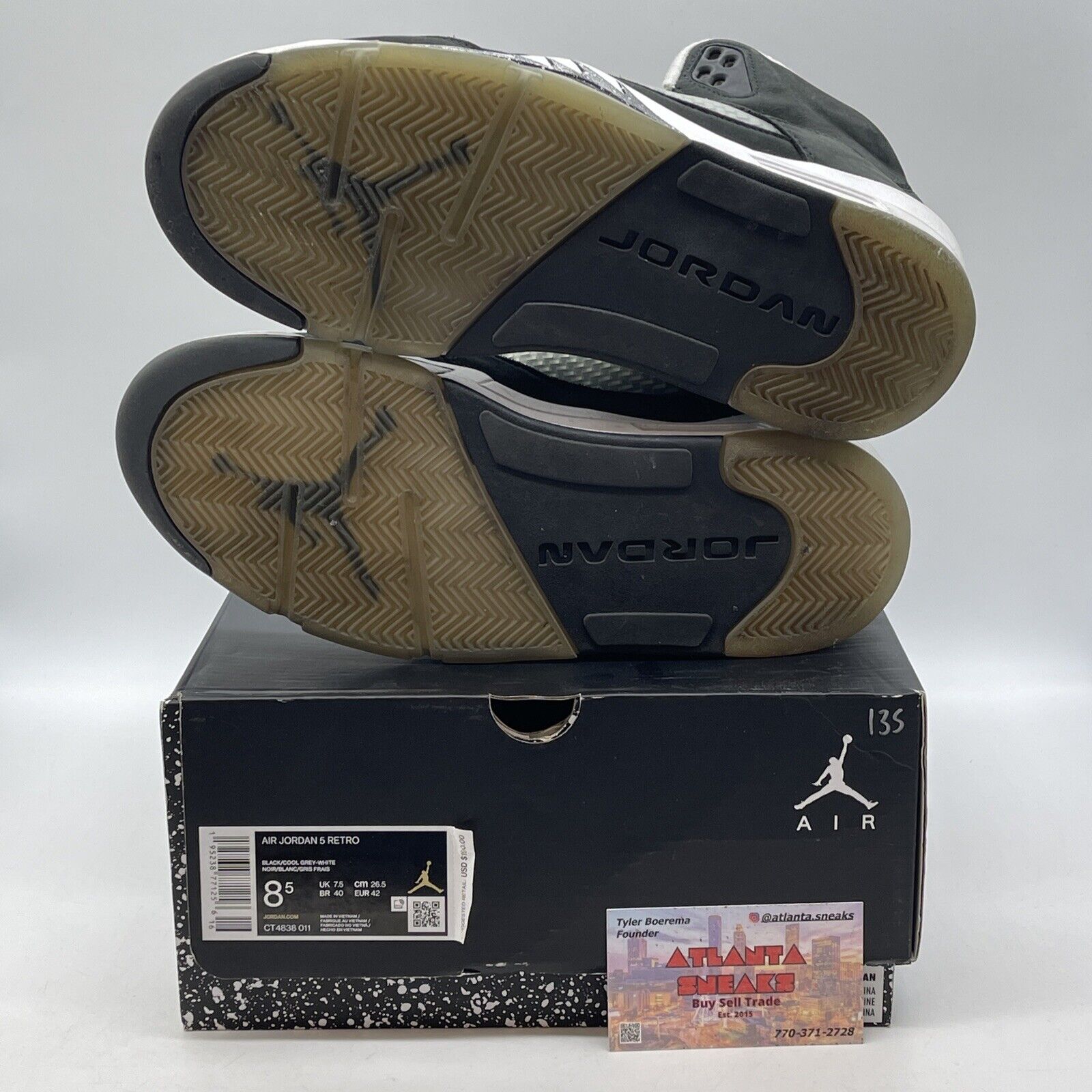 Size 8.5 - Jordan 5 Retro Mid Oreo Black Suede White Leather (CT4838-011)