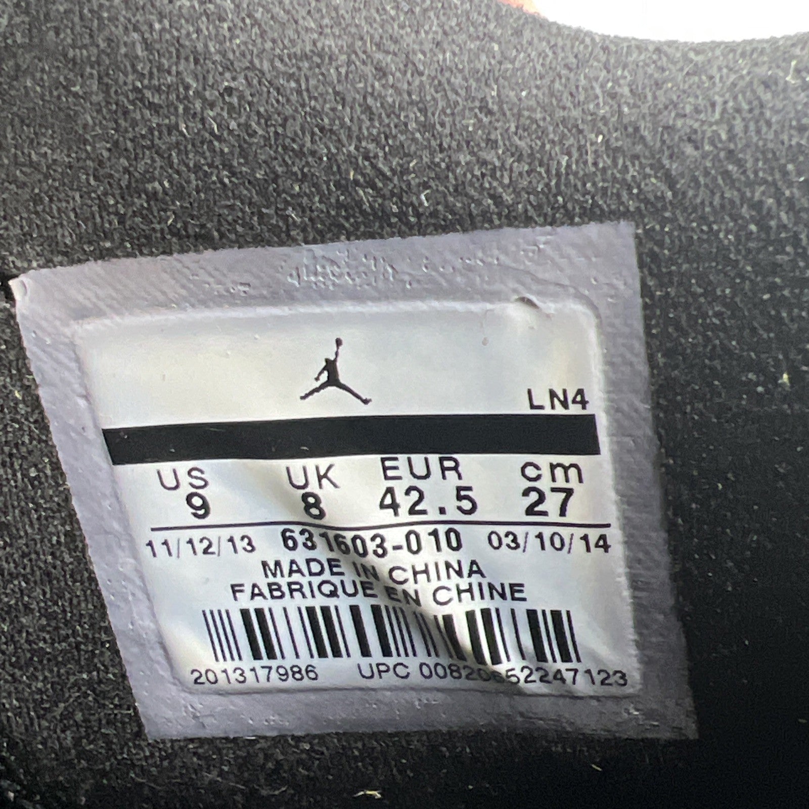 Size 9 - Air Jordan 3 5Lab3 Reflective Black (631603-010)