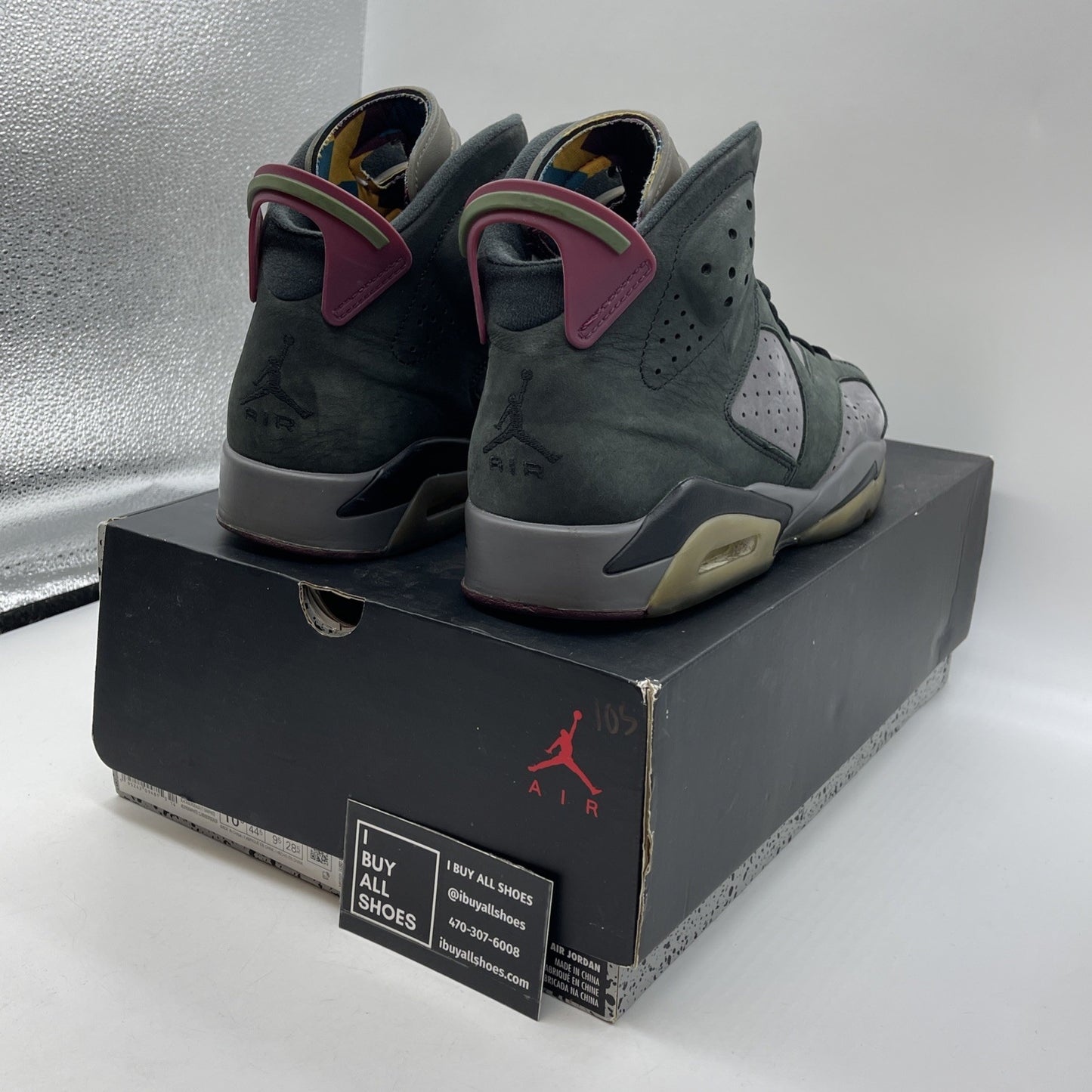 Size 10.5 - Air Jordan 6 Bordeaux Grey Black Suede (CT8529-063)
