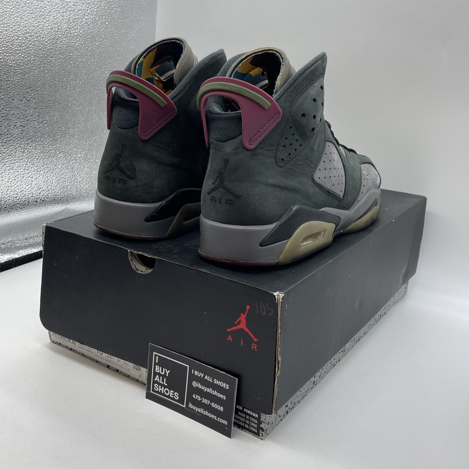 Size 10.5 - Air Jordan 6 Bordeaux Grey Black Suede (CT8529-063)