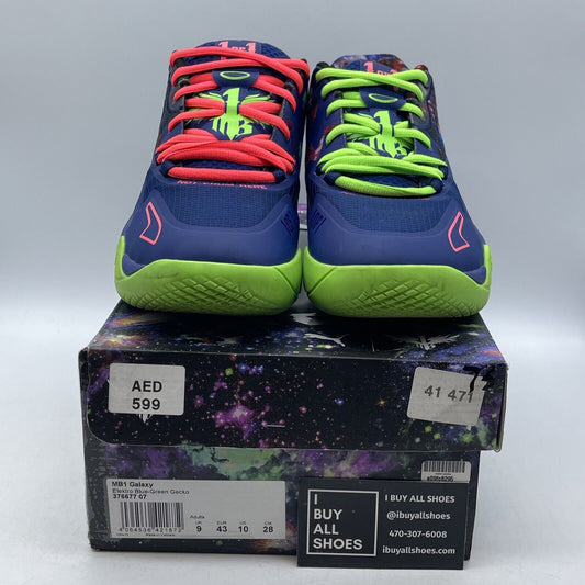 Size 10 - PUMA MB.01 Galaxy Black Blue Green Suede Leather (376677-07)