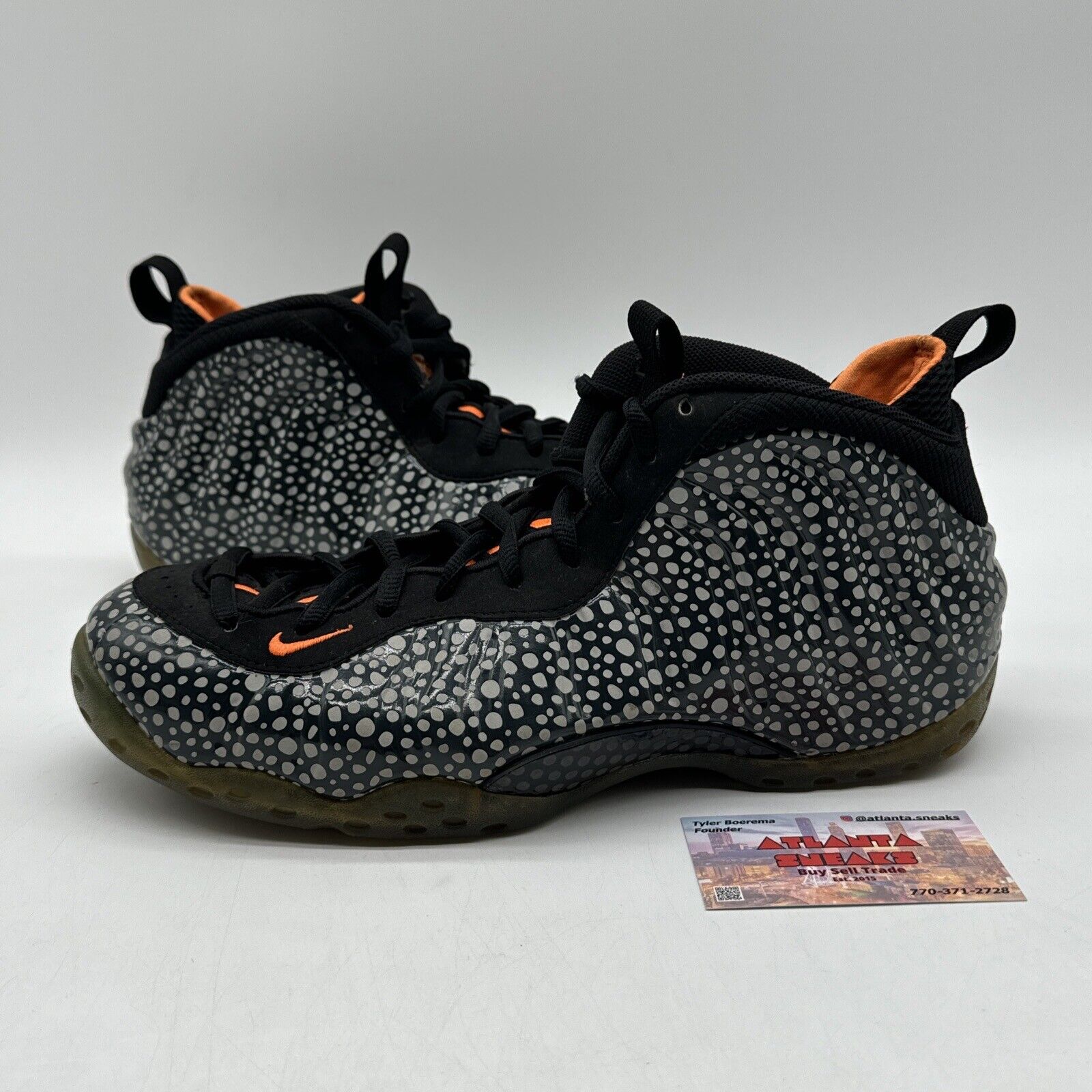 Size 11 - Nike Air Foamposite One Premium Safari 2013 Orange Reflective Black