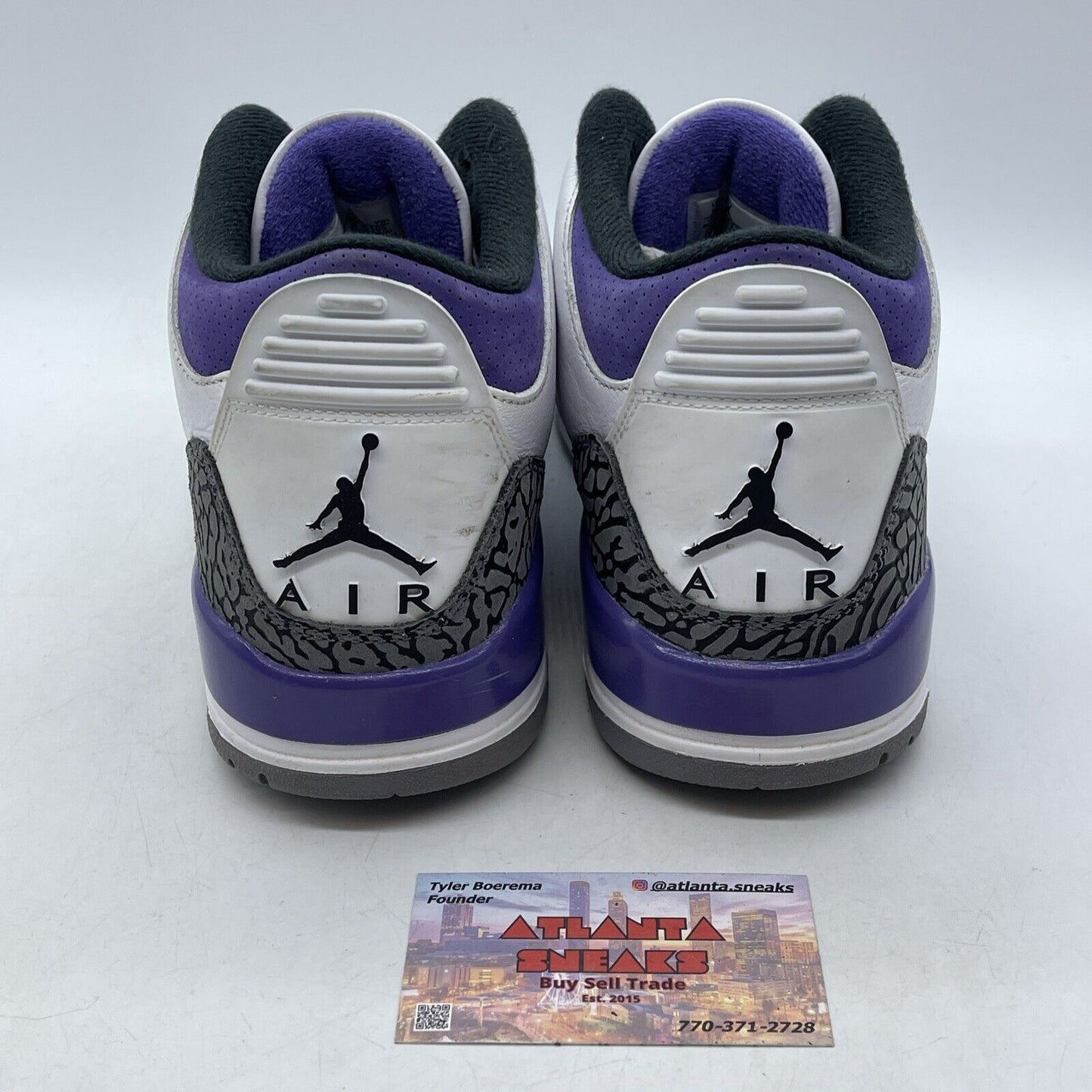 Size 10 - Jordan 3 Retro Mid Dark Iris White Leather Grey Suede (CT8532-105)