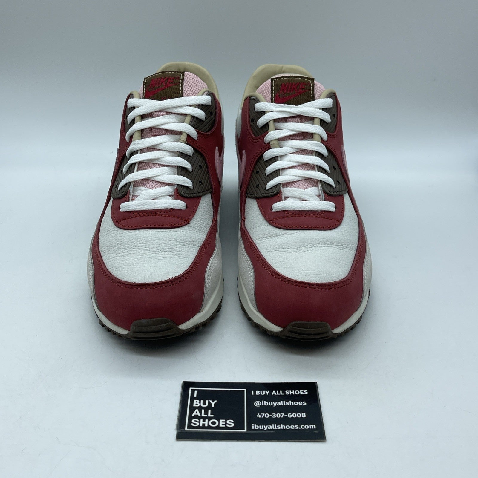Size 12 - Nike DQM x Air Max 90 2021 Bacon Red Brown Suede Leather (CU1816-100)