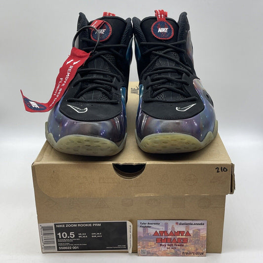 Size 10.5 - Nike Zoom Rookie Prm Galaxy Black Pod Blue Purple Suede (558622-001)