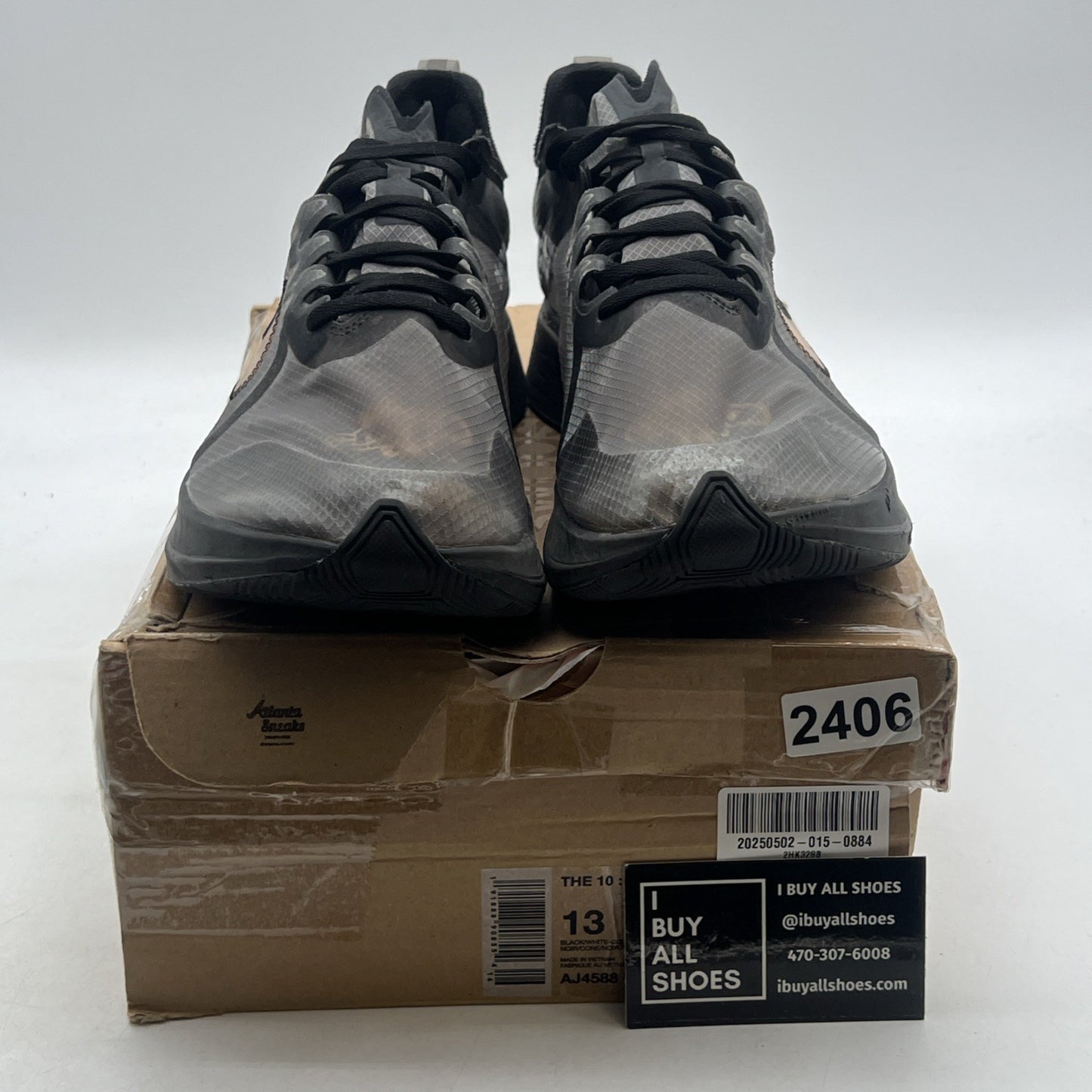 Size 13 - Nike Off-White x Zoom Fly SP Black (AJ4588-001)