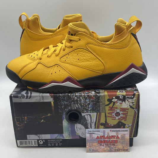 Size 9.5 - Air Jordan 7 Retro NRG Low Taxi Black Yellow Leather (AR4422-701)