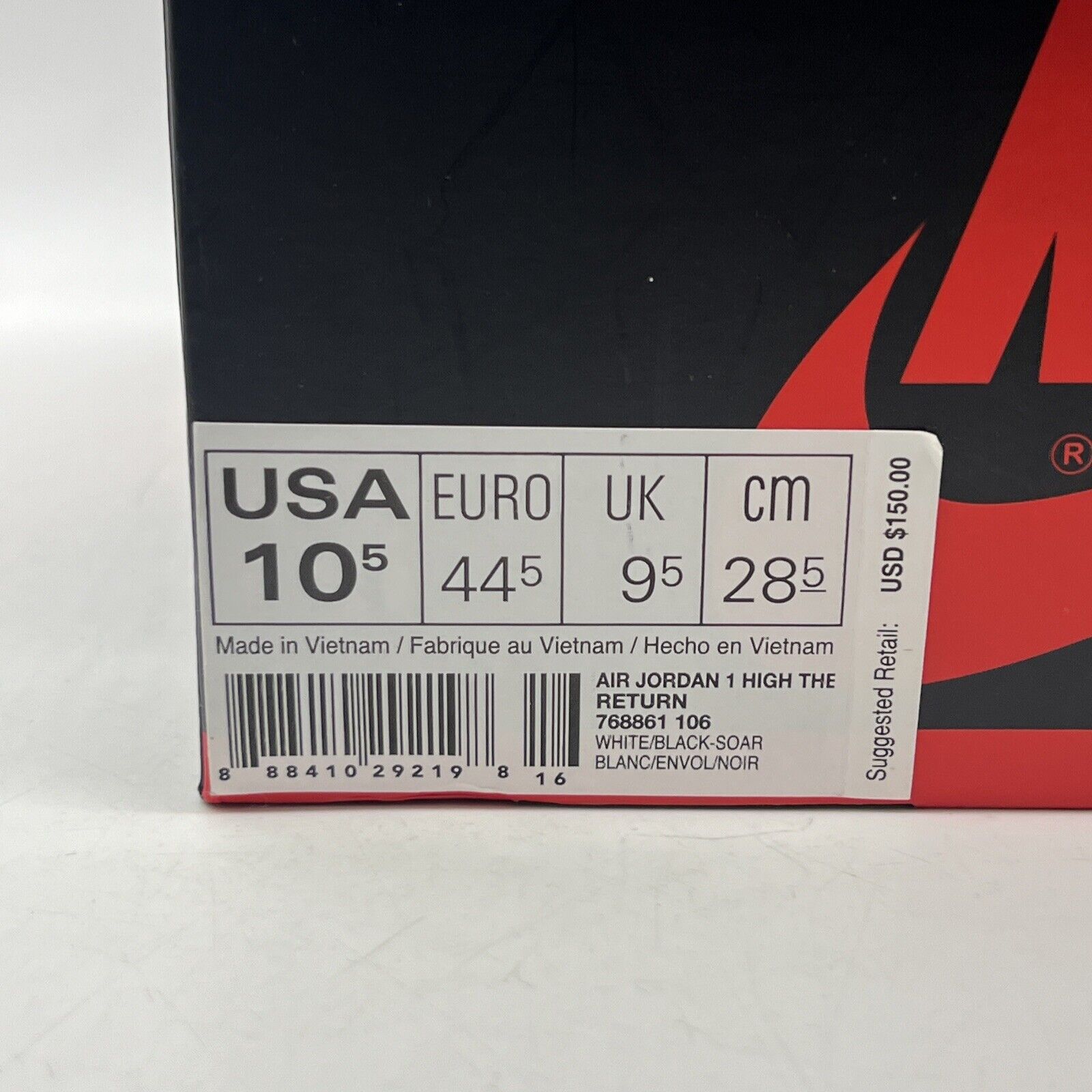 Size 10.5 - Air Jordan 1.5 The Return Reverse Fragment Blue Black (768861-106)