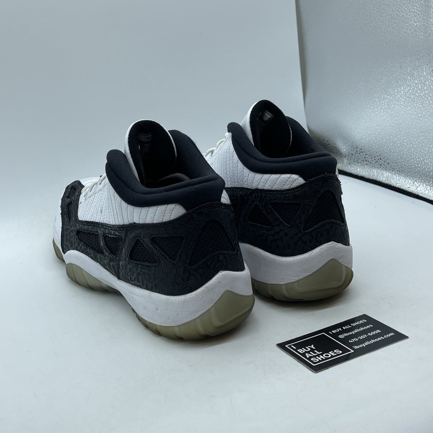 Size 13 - Air Jordan 11 Retro IE Low White Black Suede Leather (306008-100)